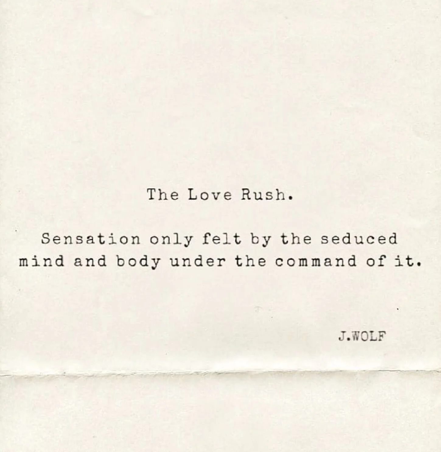 Poet Interview:  J. Wolf