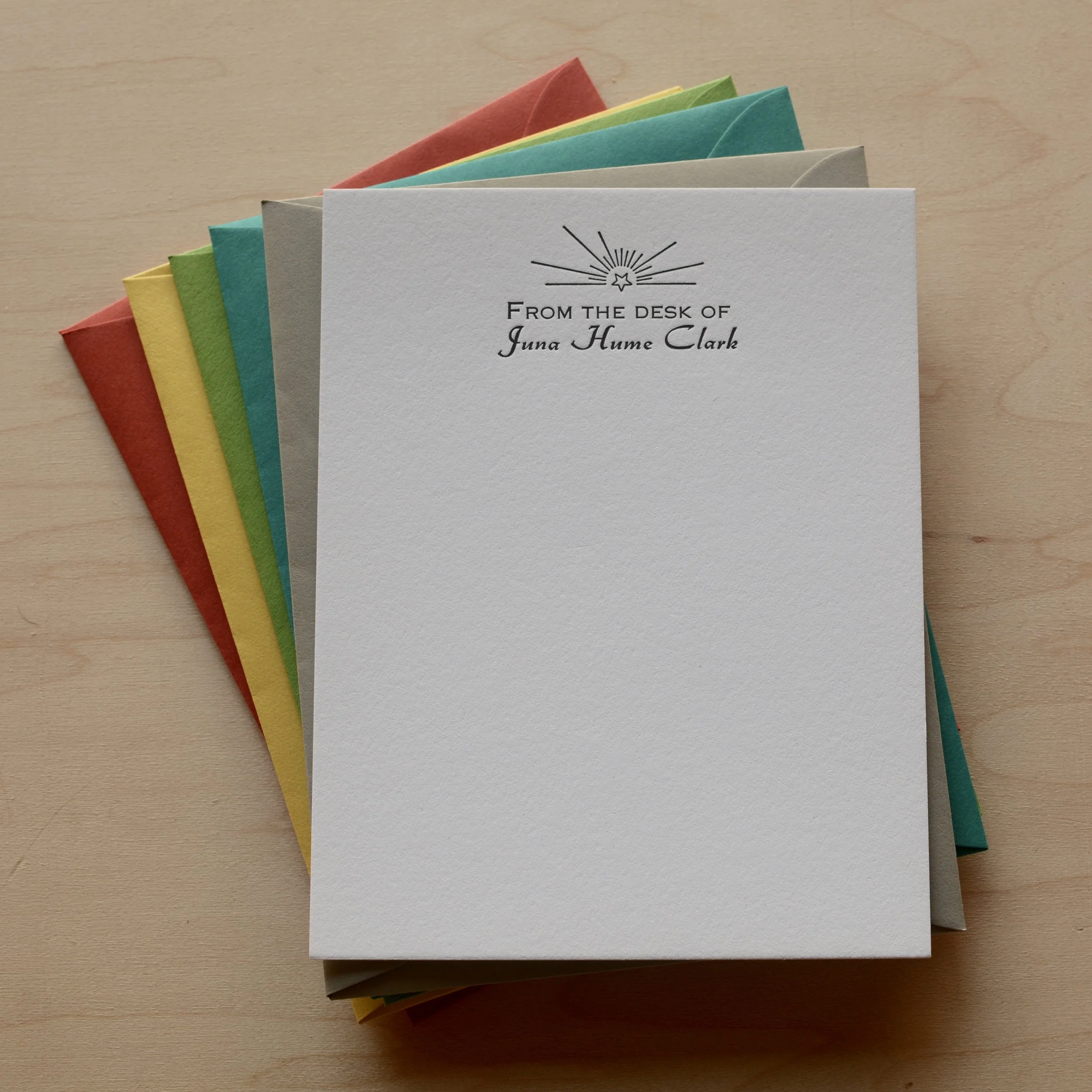 Custom stationery