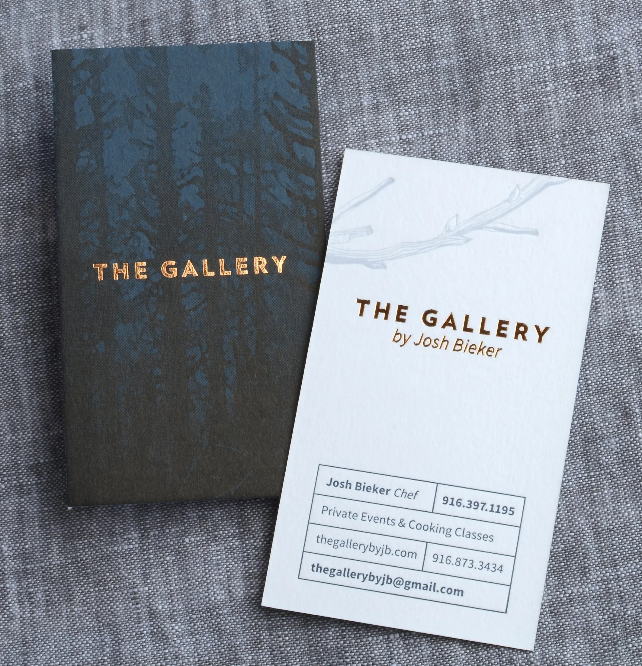 Business cards for The Gallery