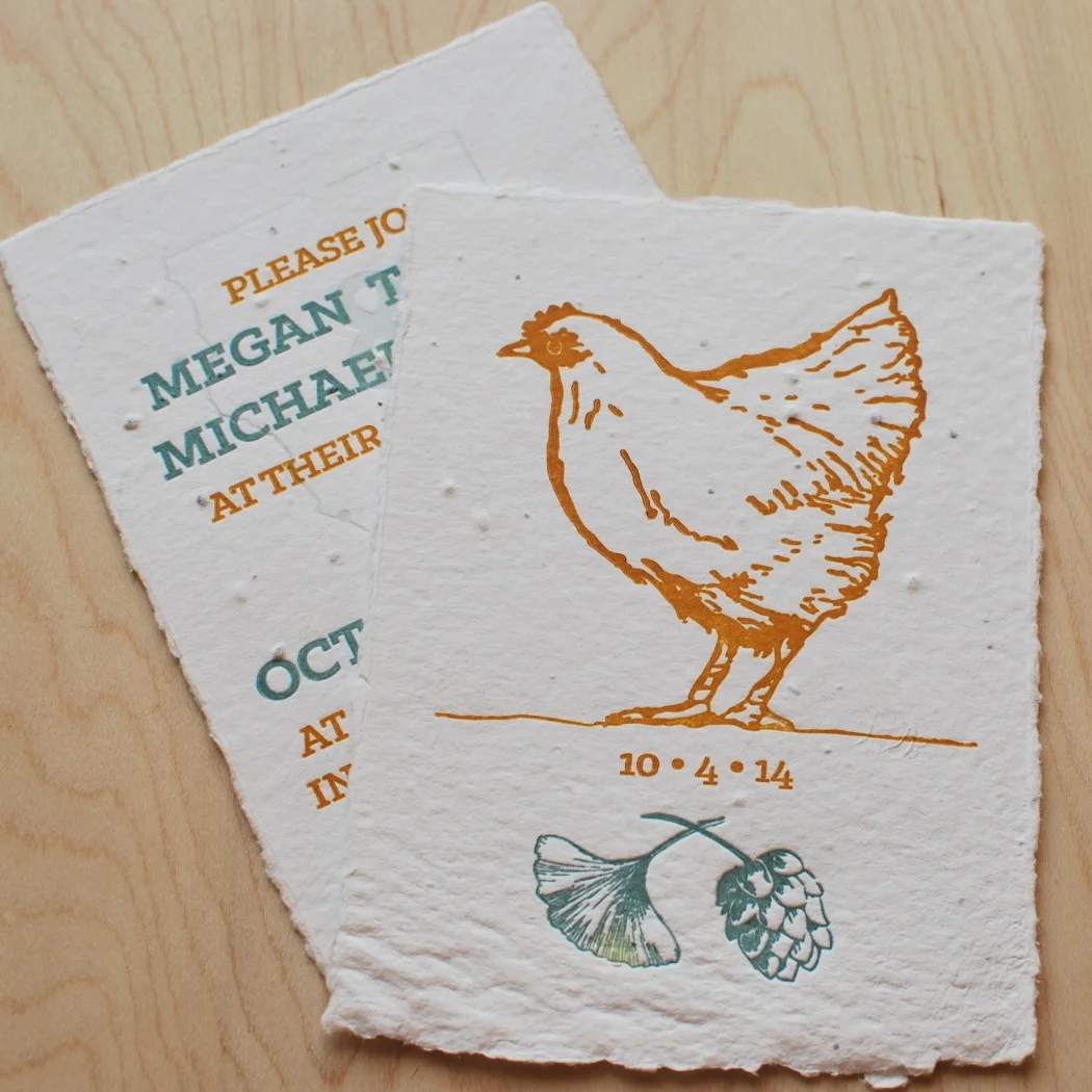 Wedding invitations for Megan & Michael