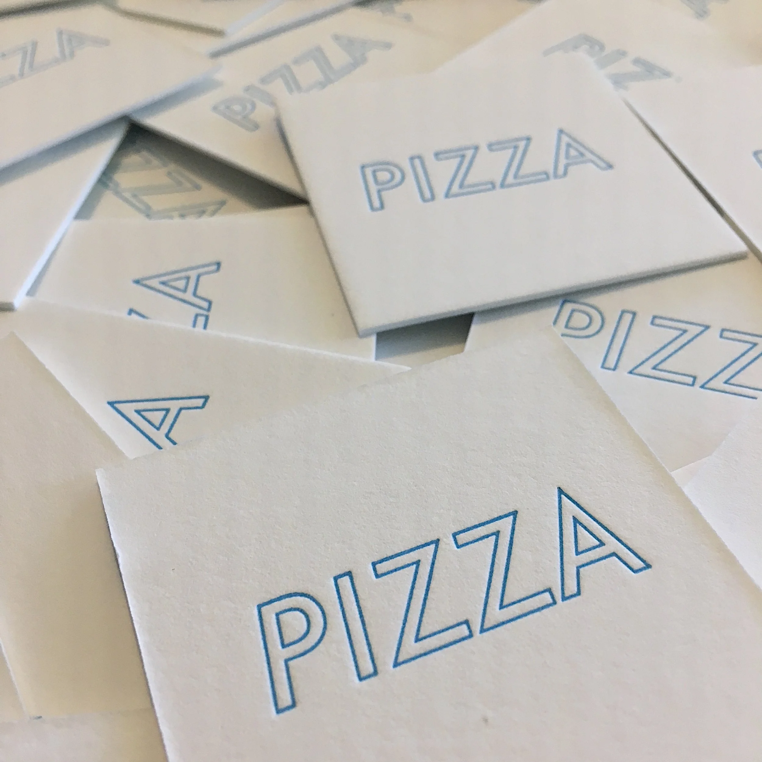 Business cards for Pizza Supreme Being