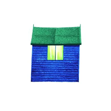 Blue Shed (on White)