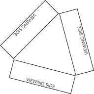  Three panels in a triangle. 
