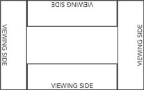  Four panels as a square. 