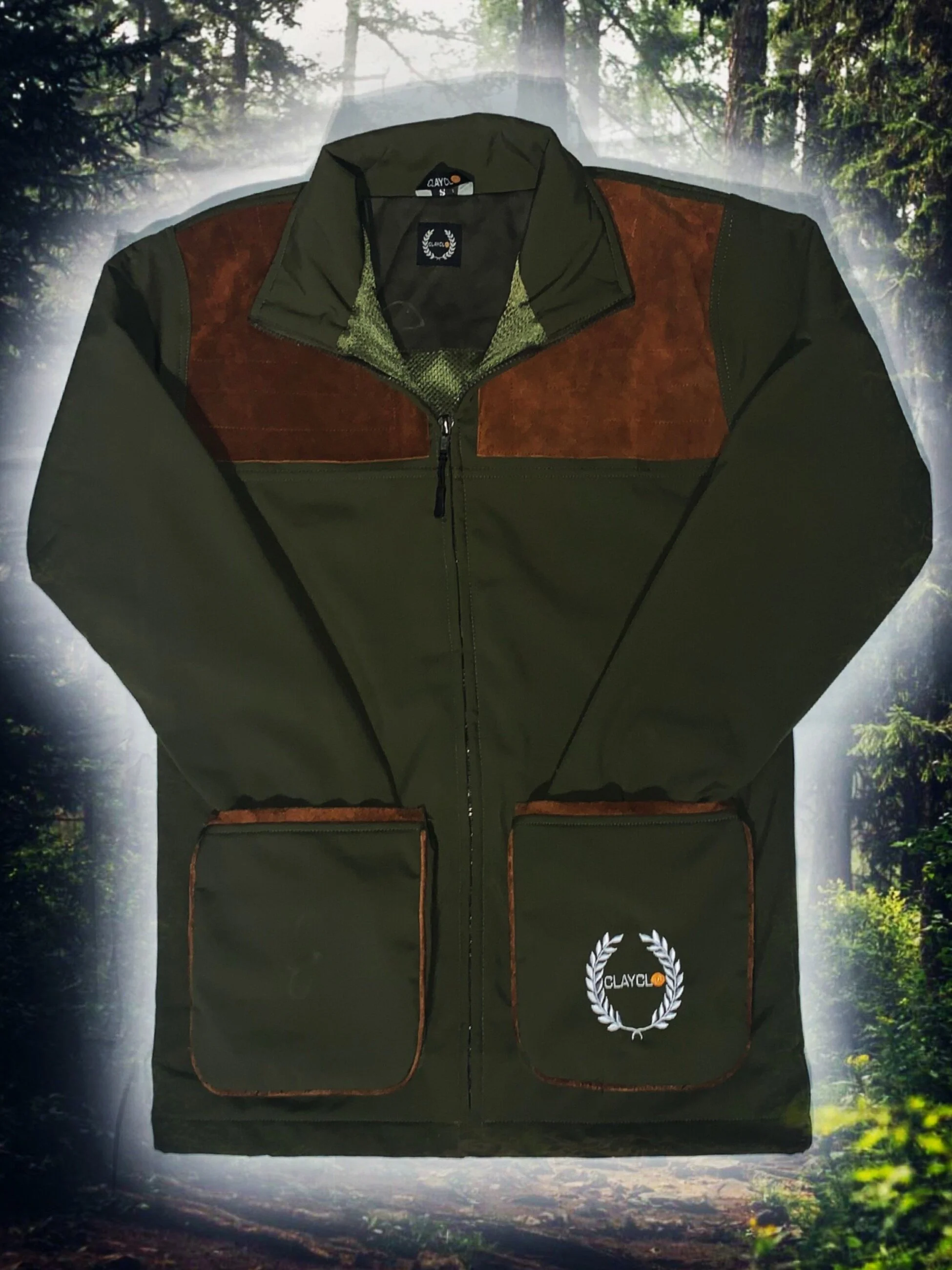 olive green softshell jacket