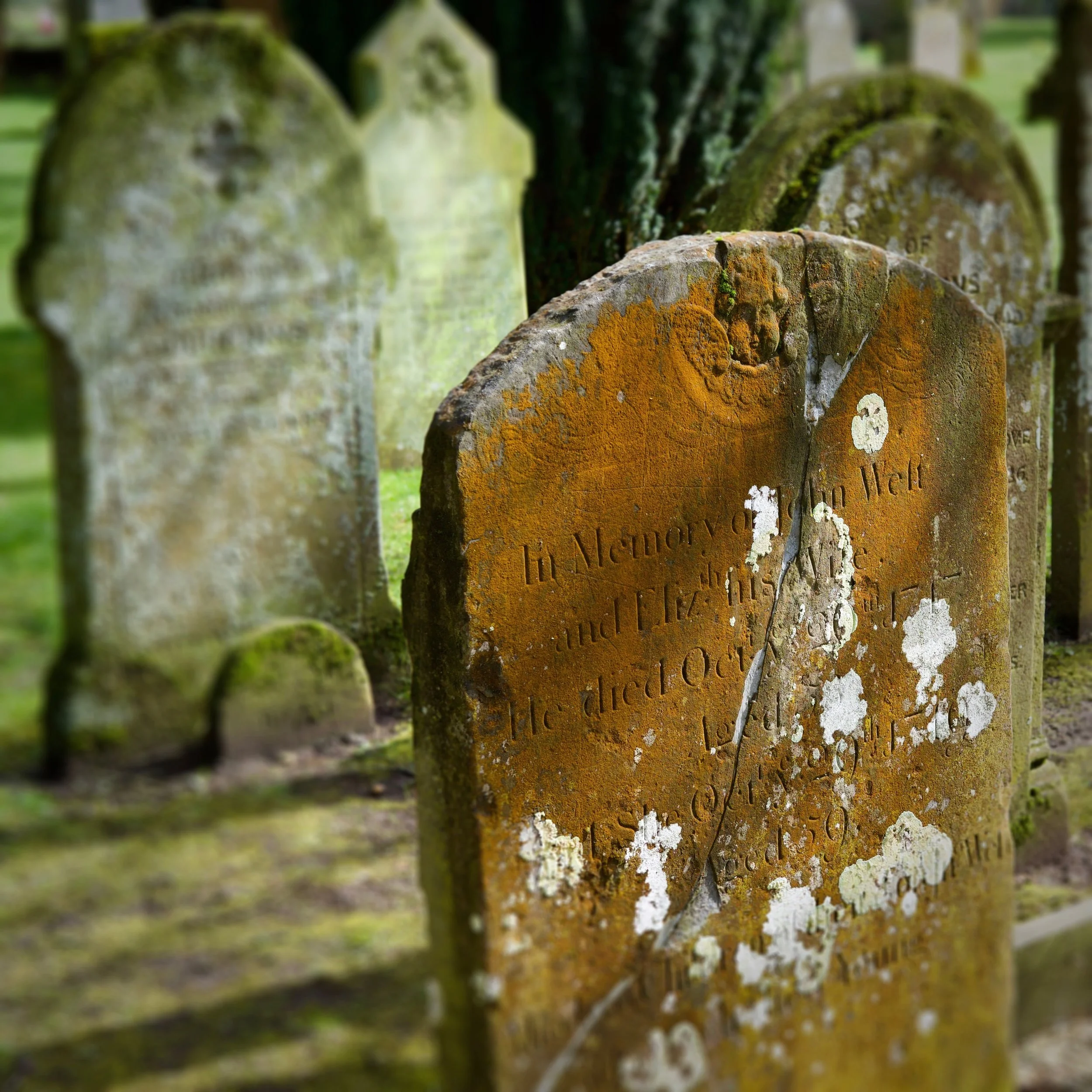 Kirk applied a lens blur effect in Snapseed to draw attention to the gravestone in the foreground.