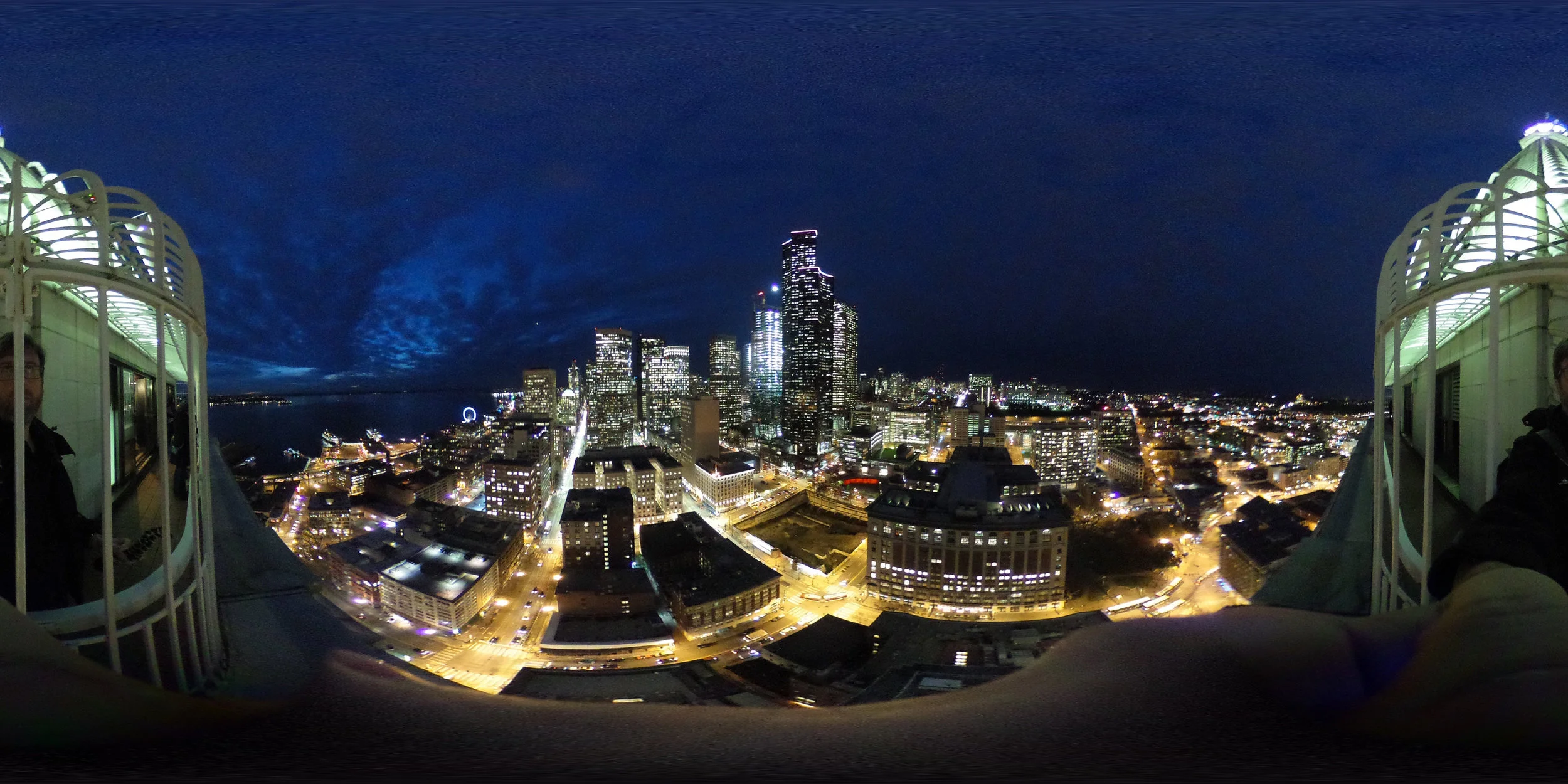 A flat 360-degree image, without the software that wraps it into a sphere. Camera: Ricoh Theta S Shutter speed: 1/15 sec Aperture: f/2.0 ISO: 800 Photo: Jeff Carlson