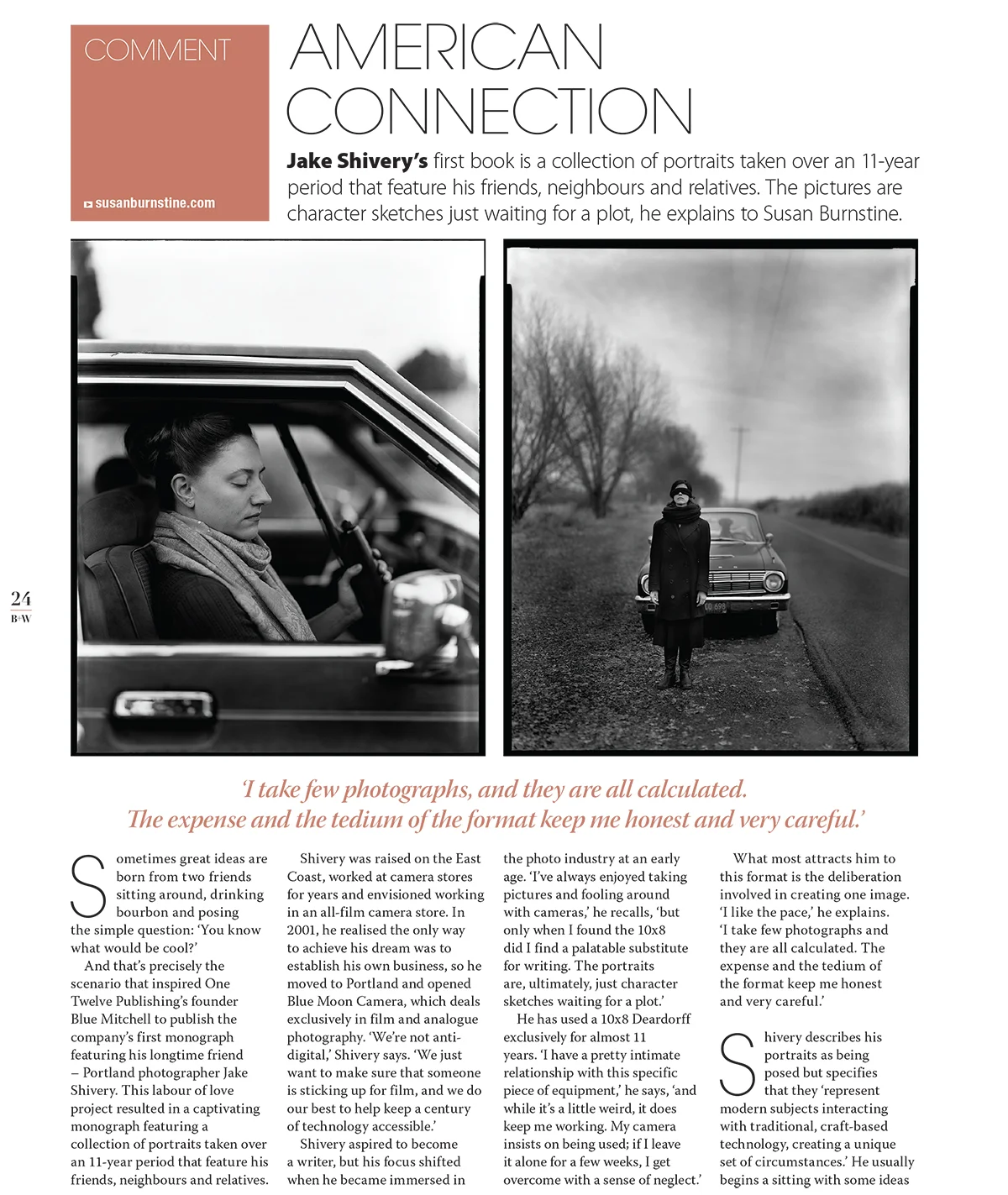 B+W magazine article on Jake Shivery