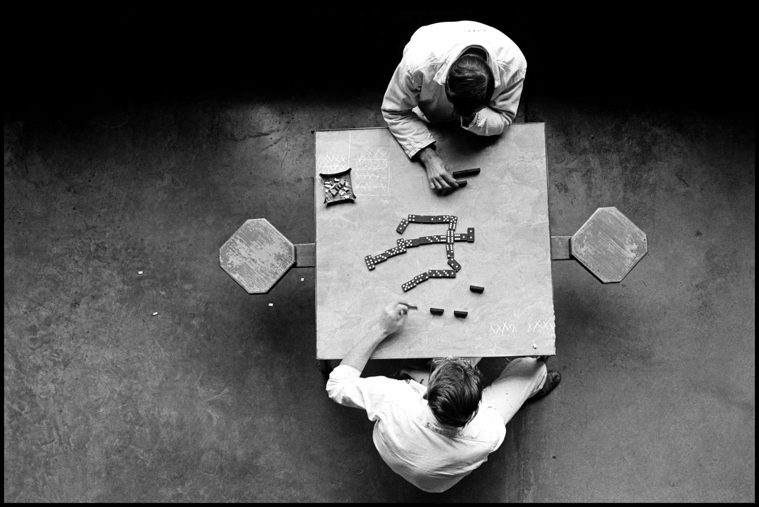 Domino Players, Walls Unit, TDC, 1967 by Danny Lyon