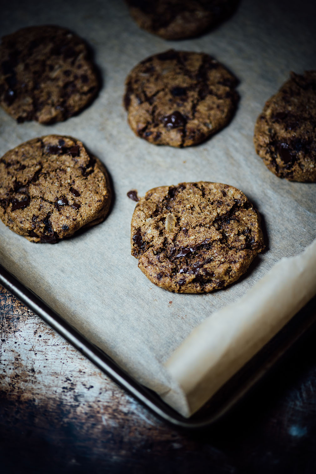 Spicy Chocolate Chip-Hazelnut Cookies by Nik Sharma from Season cookbook: Best Cookbooks of 2018 | featured on Didn't I Just Feed You podcast