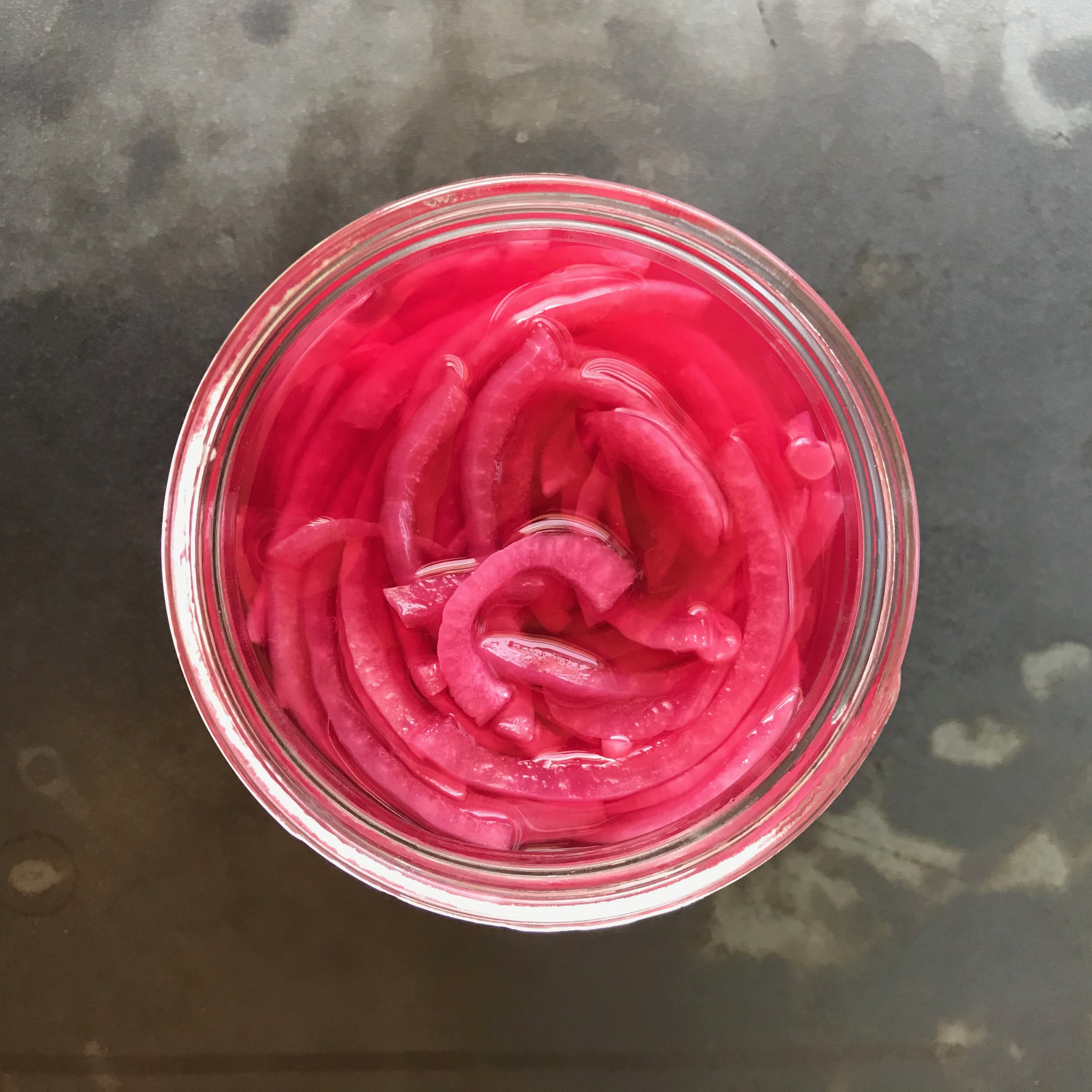 One of our favorite toppings for nachos? Quick pickled red onions! What are yours?! | Didn't I Just Feed You, a podcast about feeding families