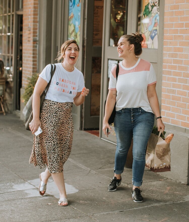 Stacie & Meghan of Didn't I Just Feed You, a food podcast for parents (even ones