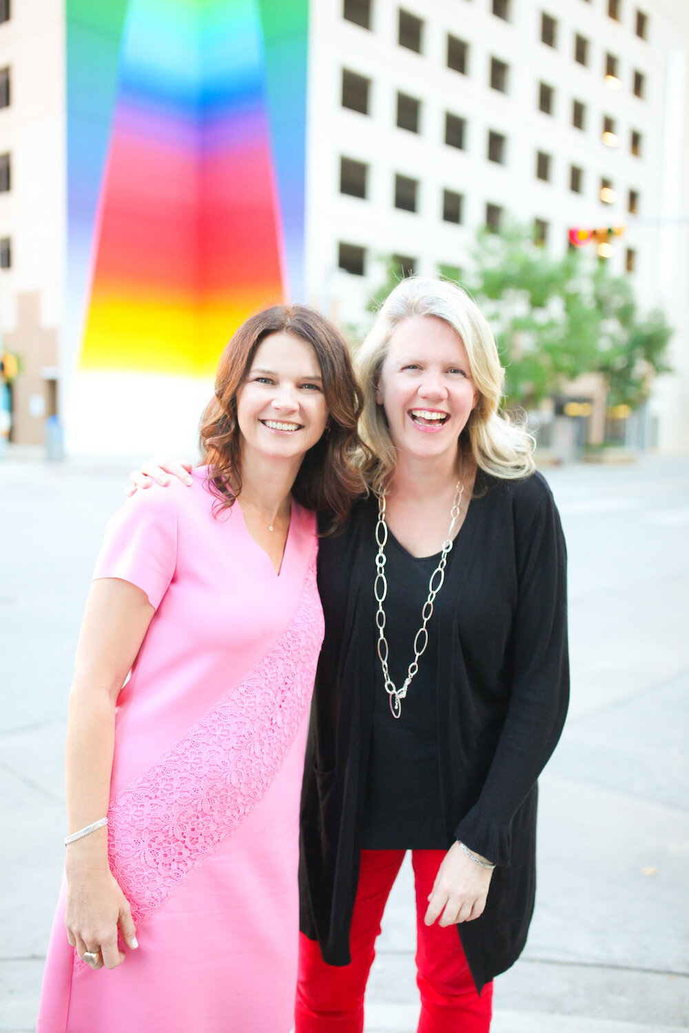 Amy and Margaret of What Fresh Hell: Laughing in the Face of Motherhood | featured on Didn't I Just  Feed You