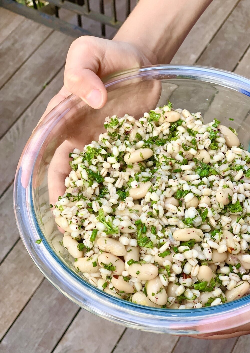 Episode 83 of Didn't I Just Feed You: All about side dishes! | Easy Herby Farro & White Beans image: Stacie Billis