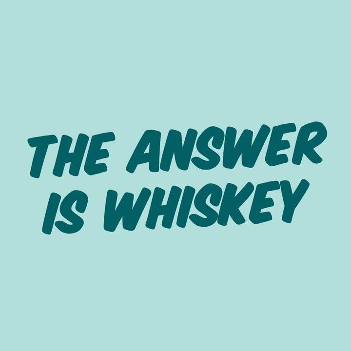 Join us in the Didn't I Just Feed You Listener's Group on Facebook: The answer is (you guessed it!), whiskey!