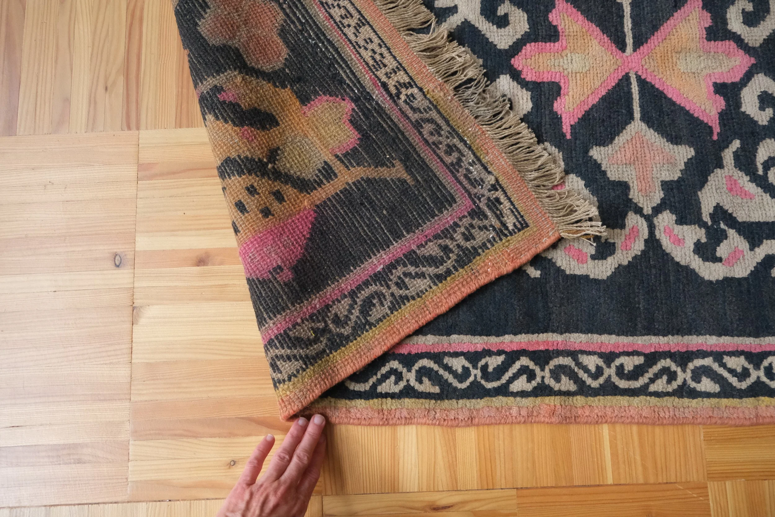 hand knotted wool