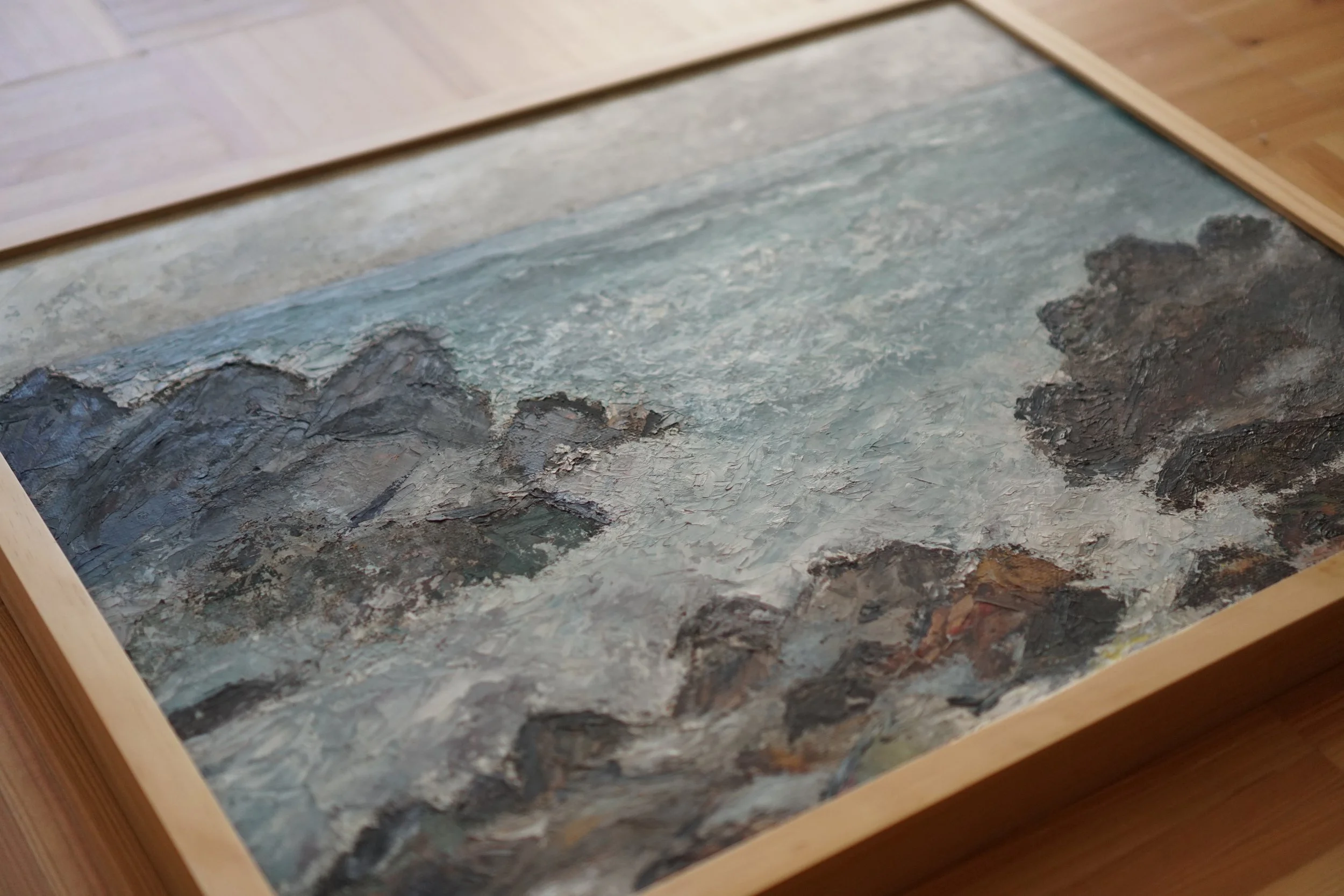 vintage art in modern frames