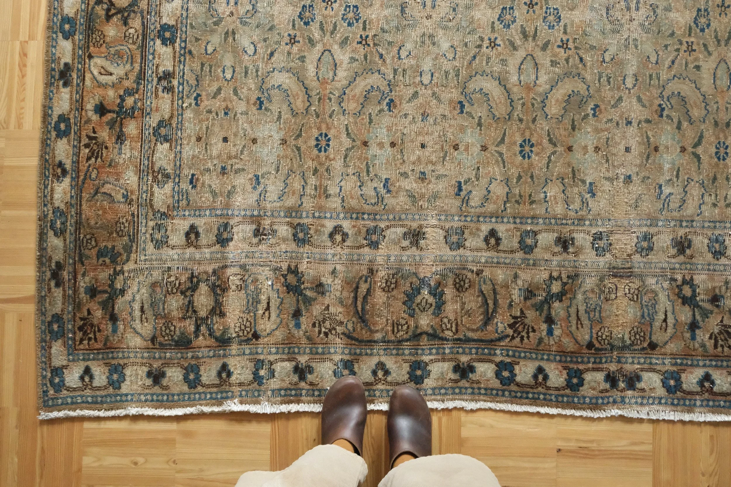 vintage Persian Kashmar area rug, 11'4"x8'0"