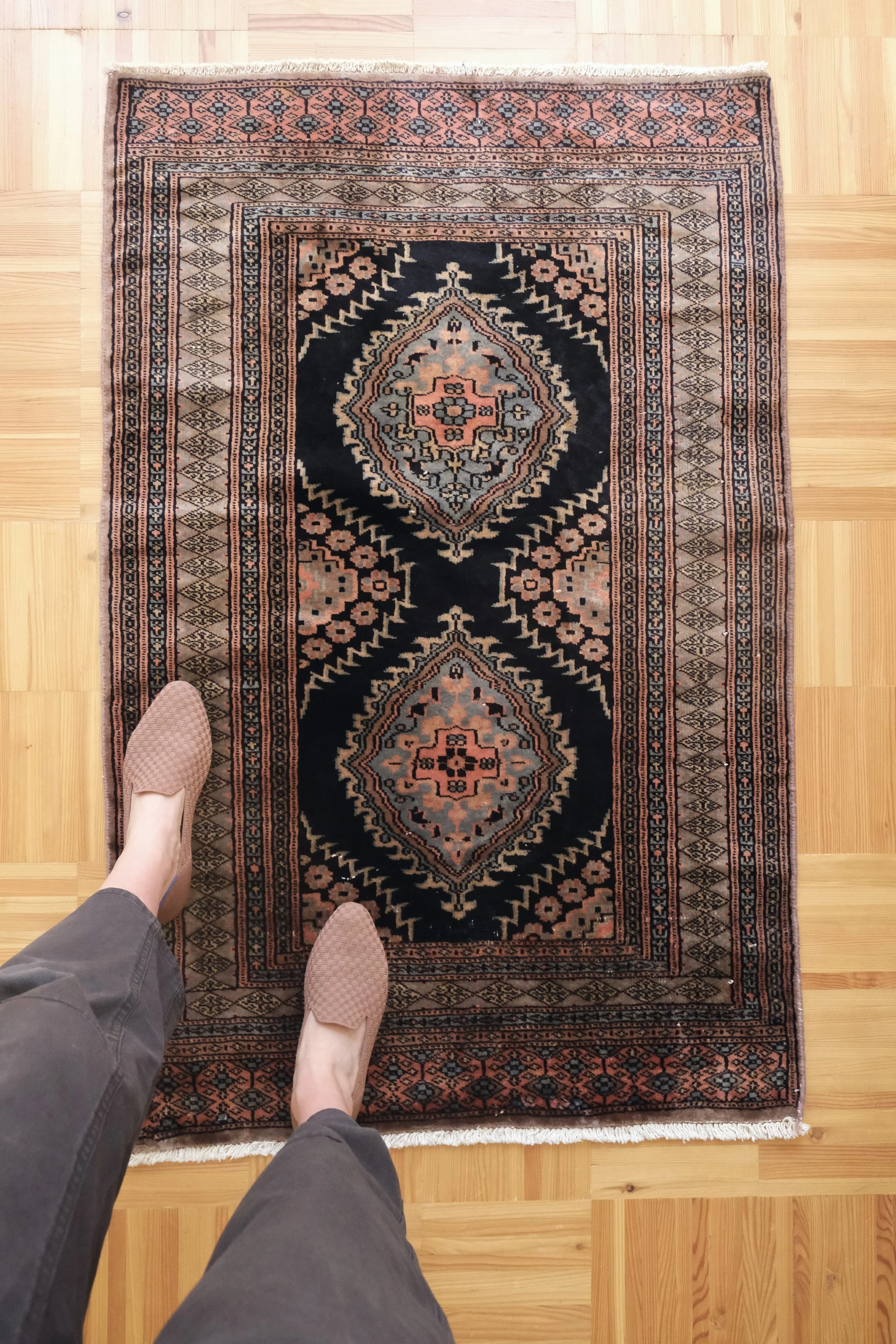 vintage rugs as doormats