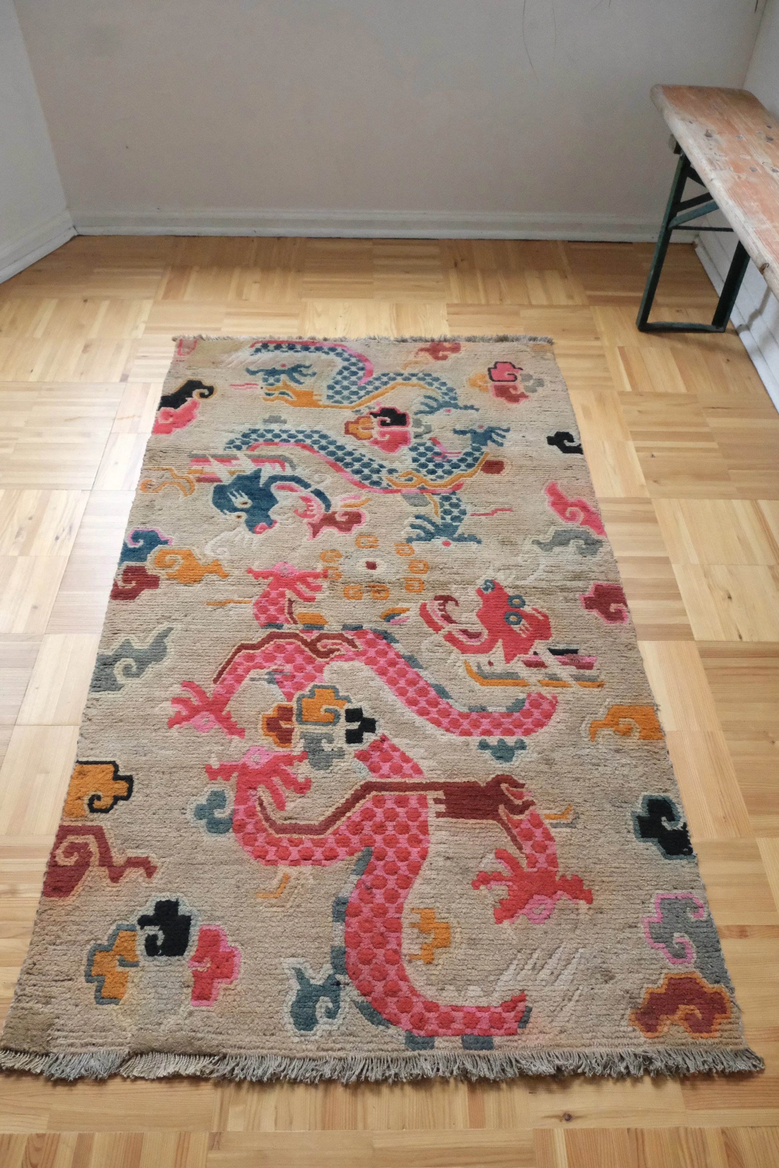 Tibetan dragon rug