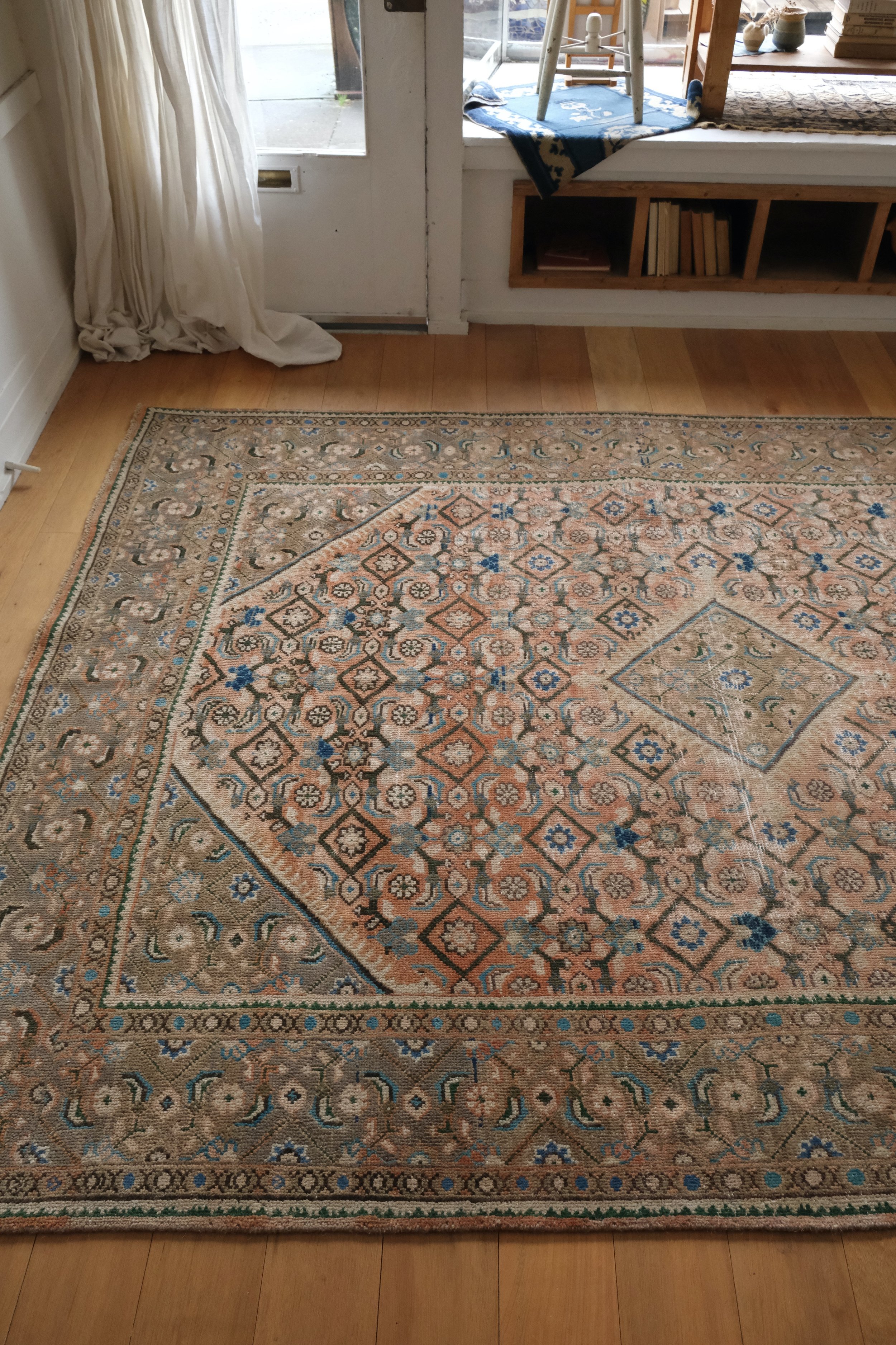 one end of the rug