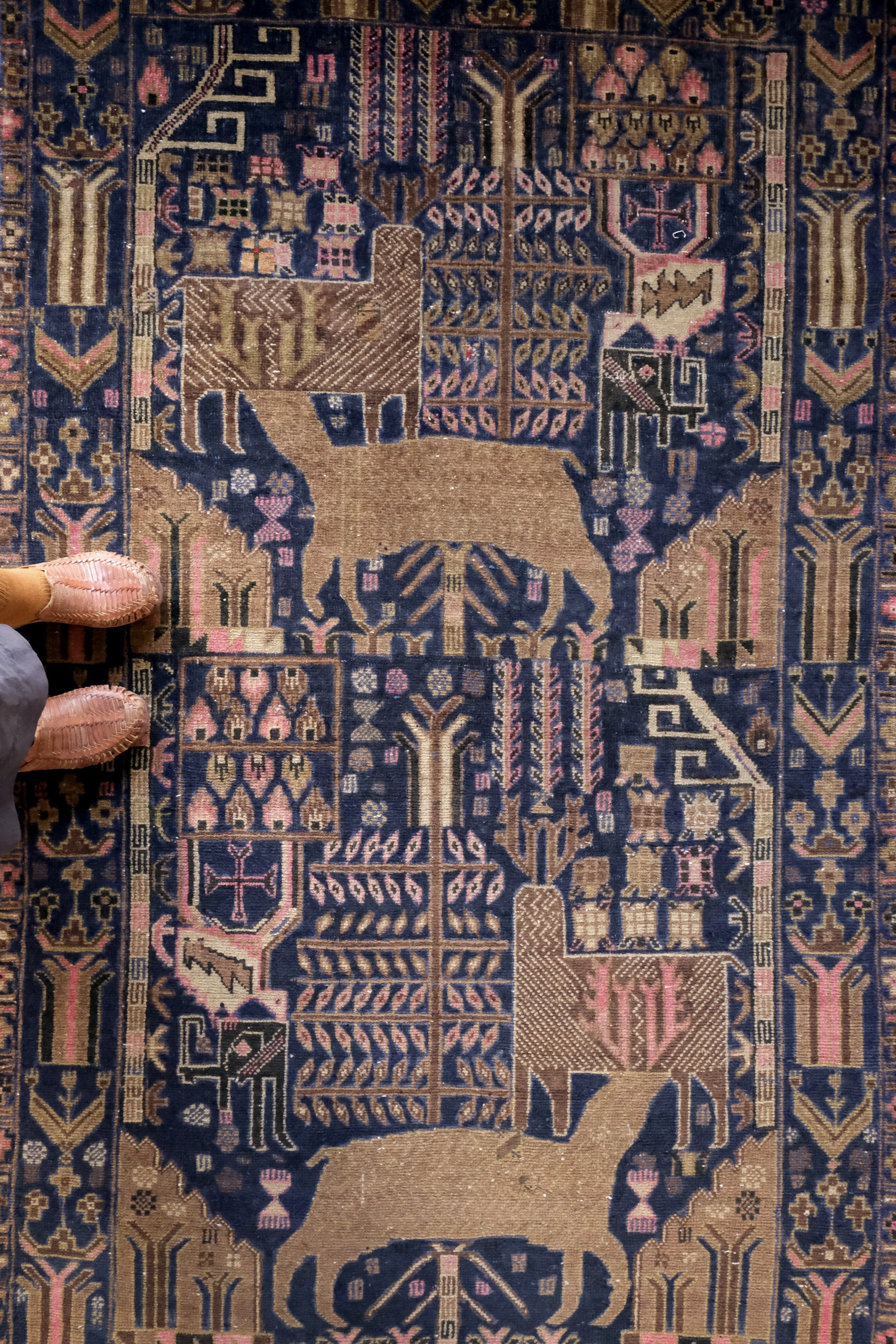 an intricate figural motif