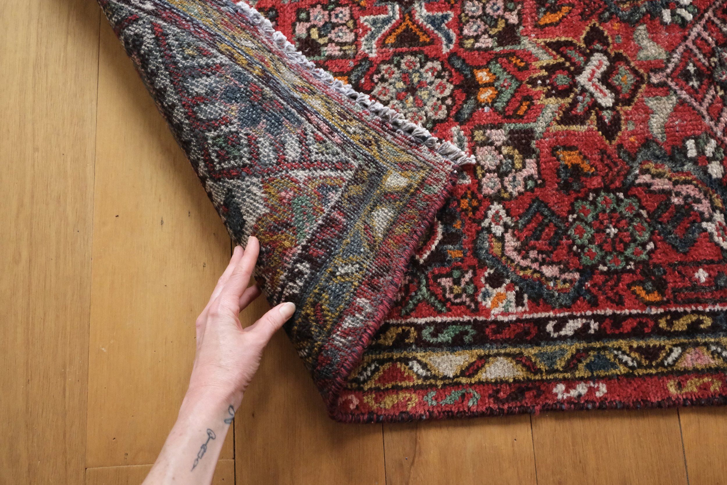 hand knotted runner rug