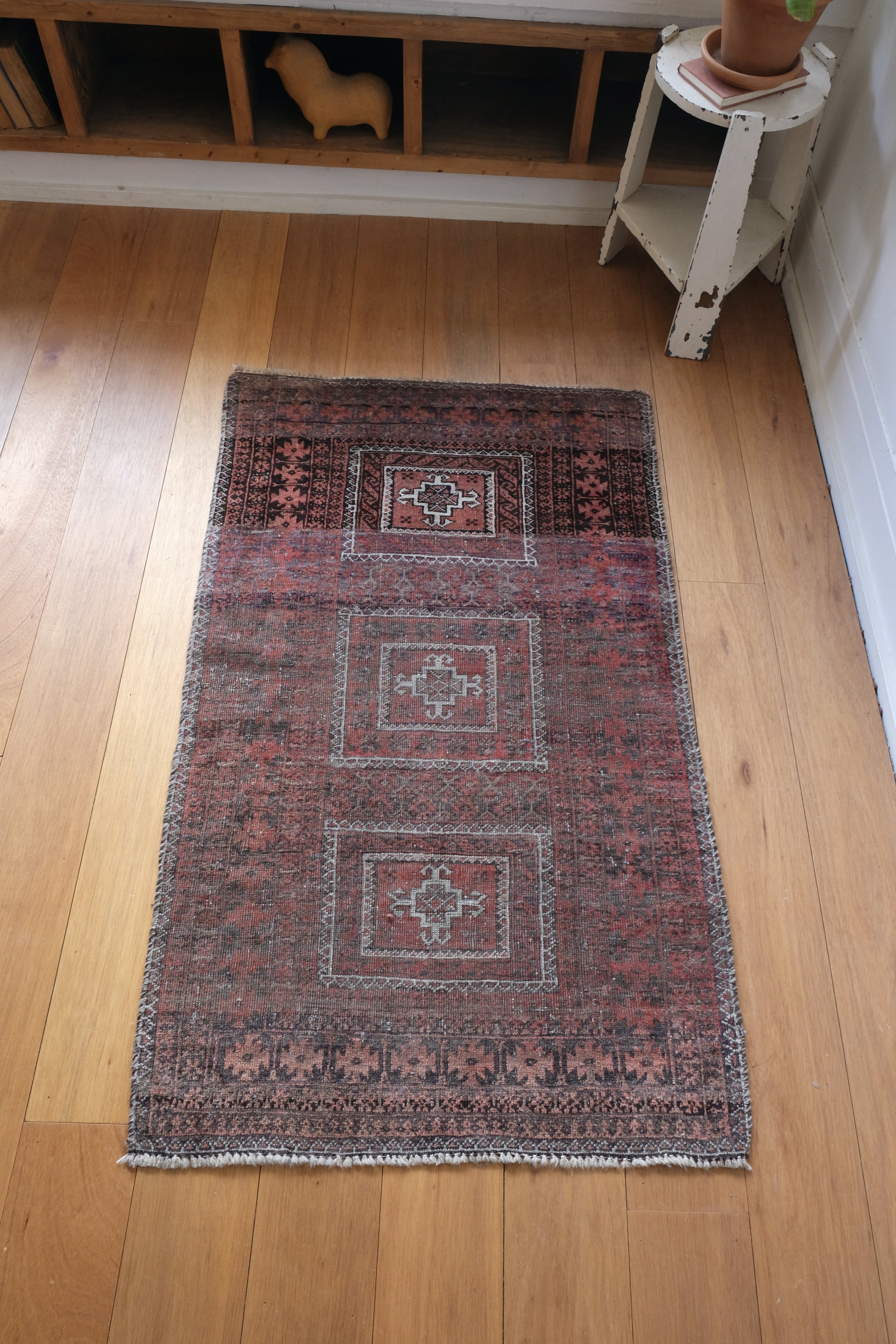 rug styled on wood floor