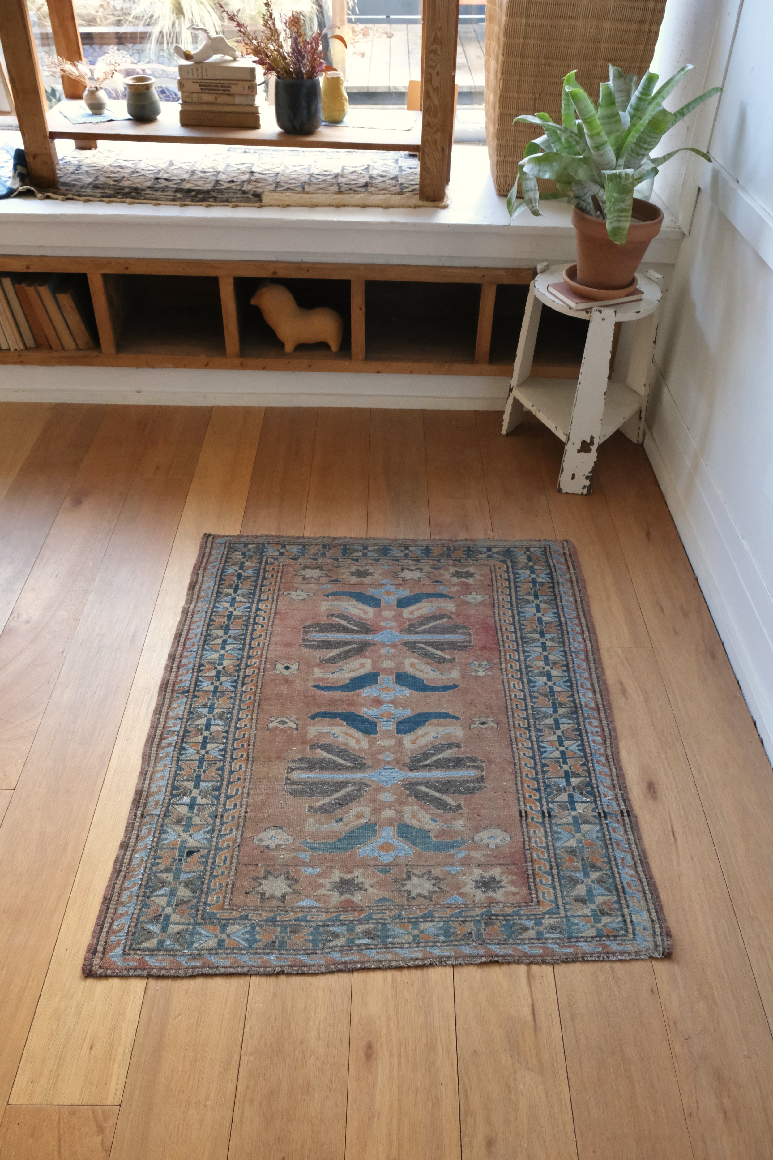 rug styled on wood floor