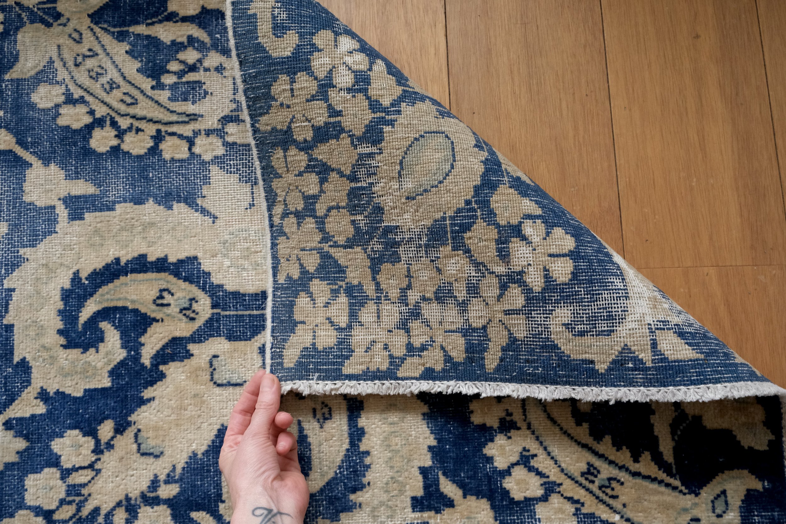 blue area rug