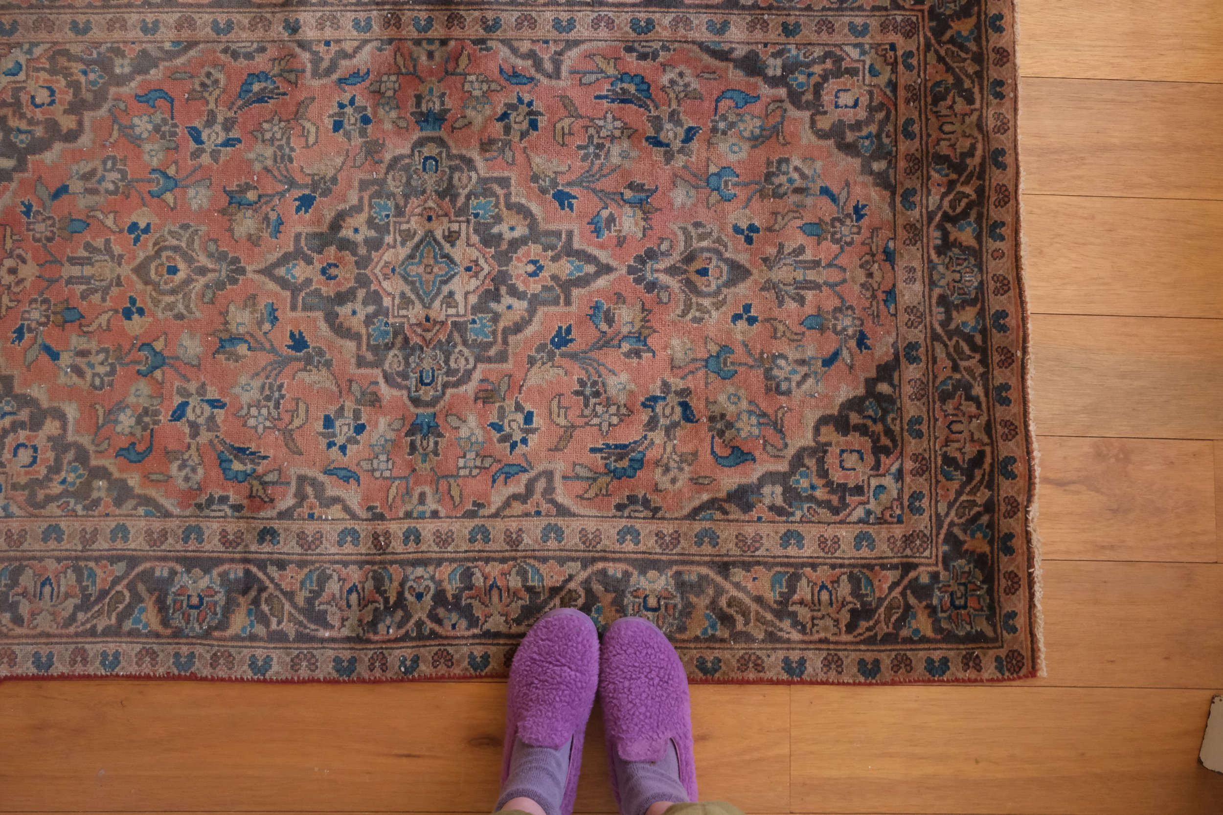 vintage floral rug