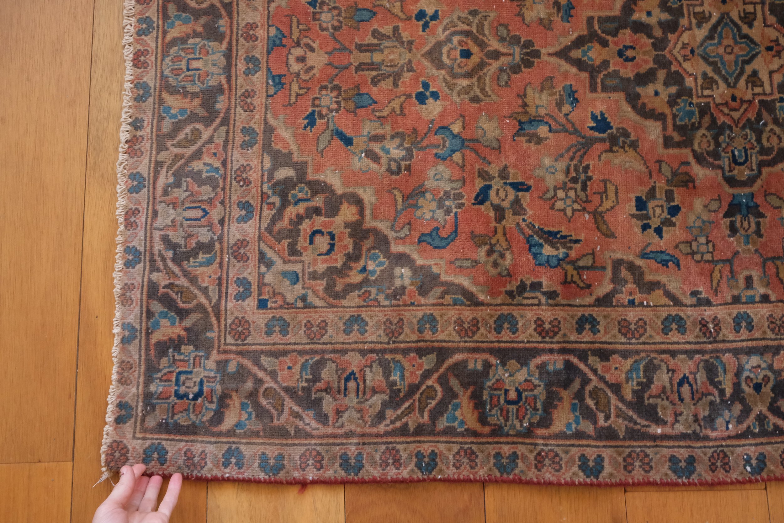 vintage hand knotted rug