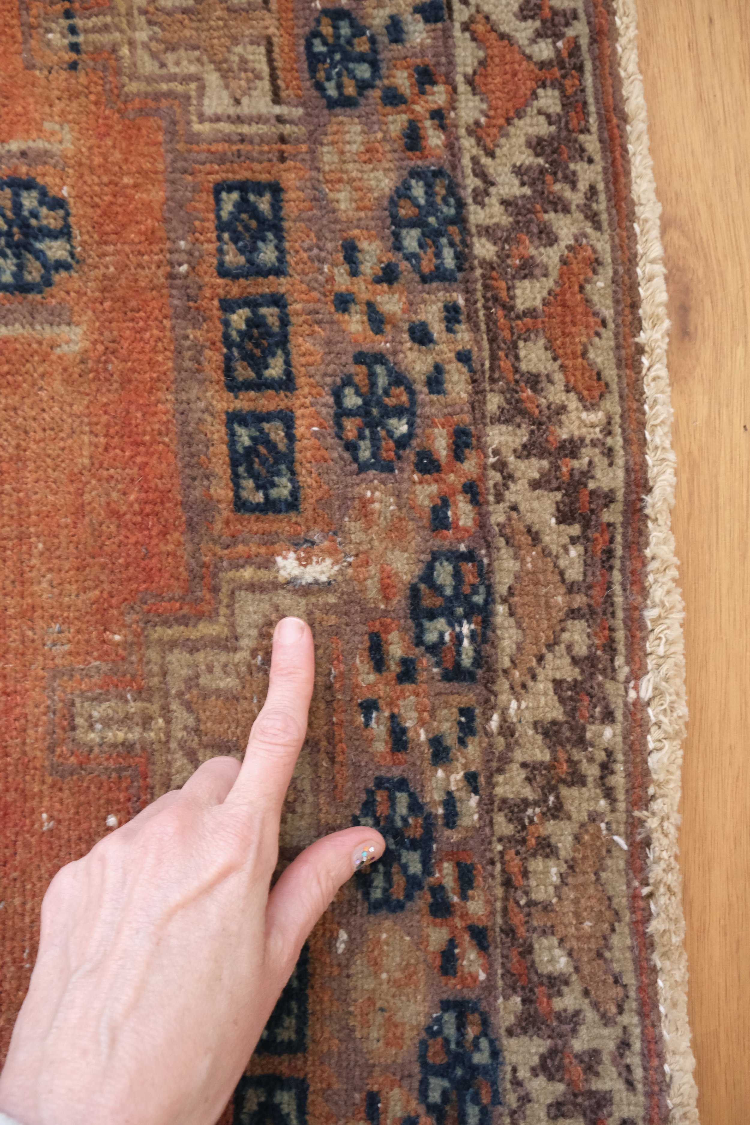 rust colored rugs