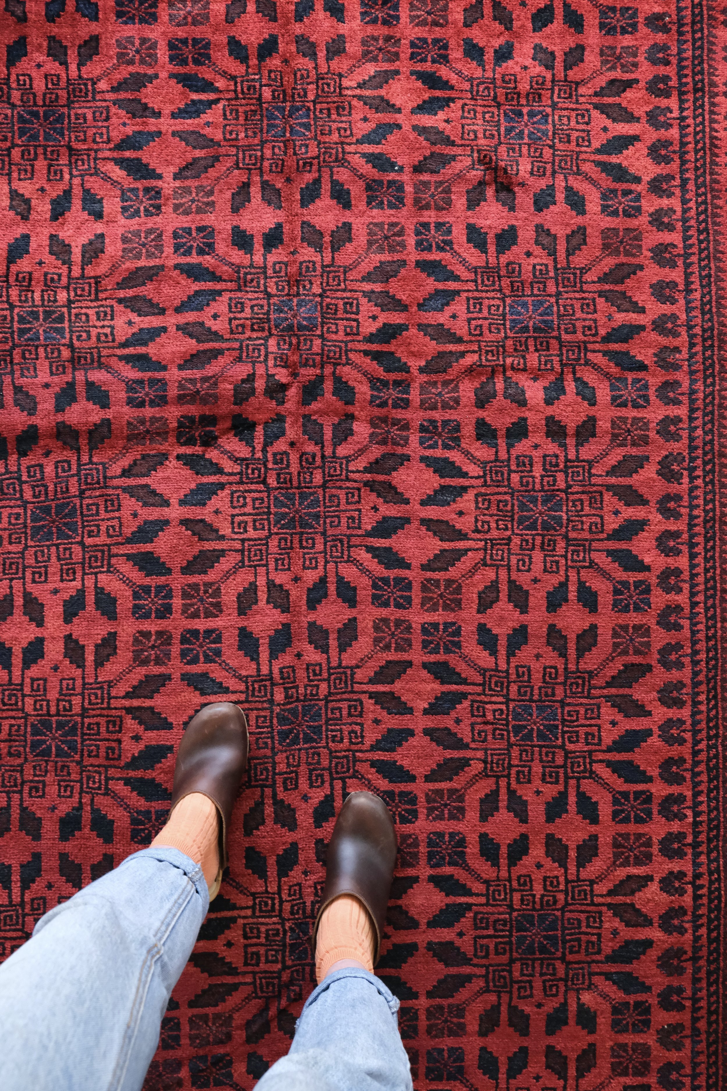 bold color vintage rugs
