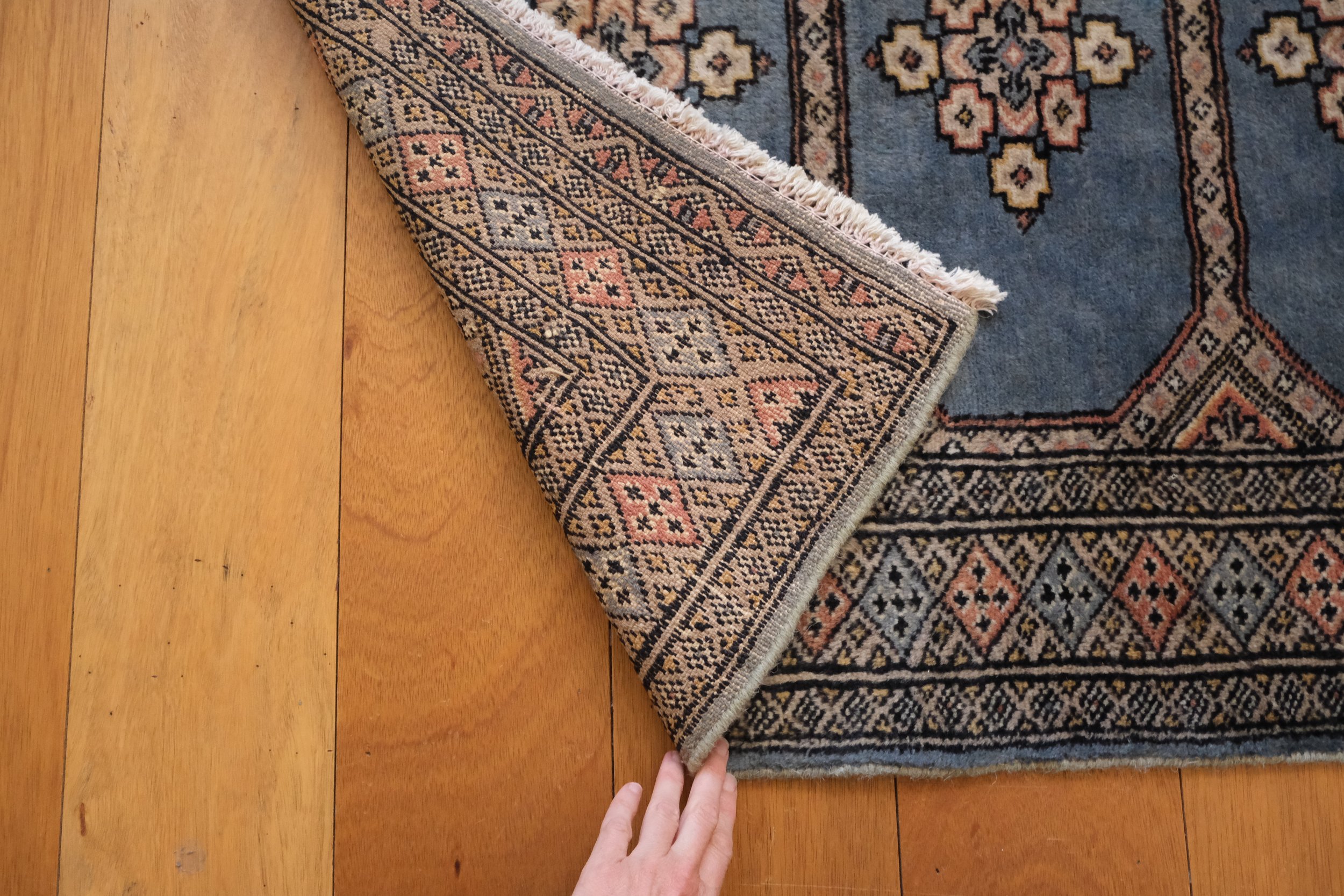 vintage hand knotted rug