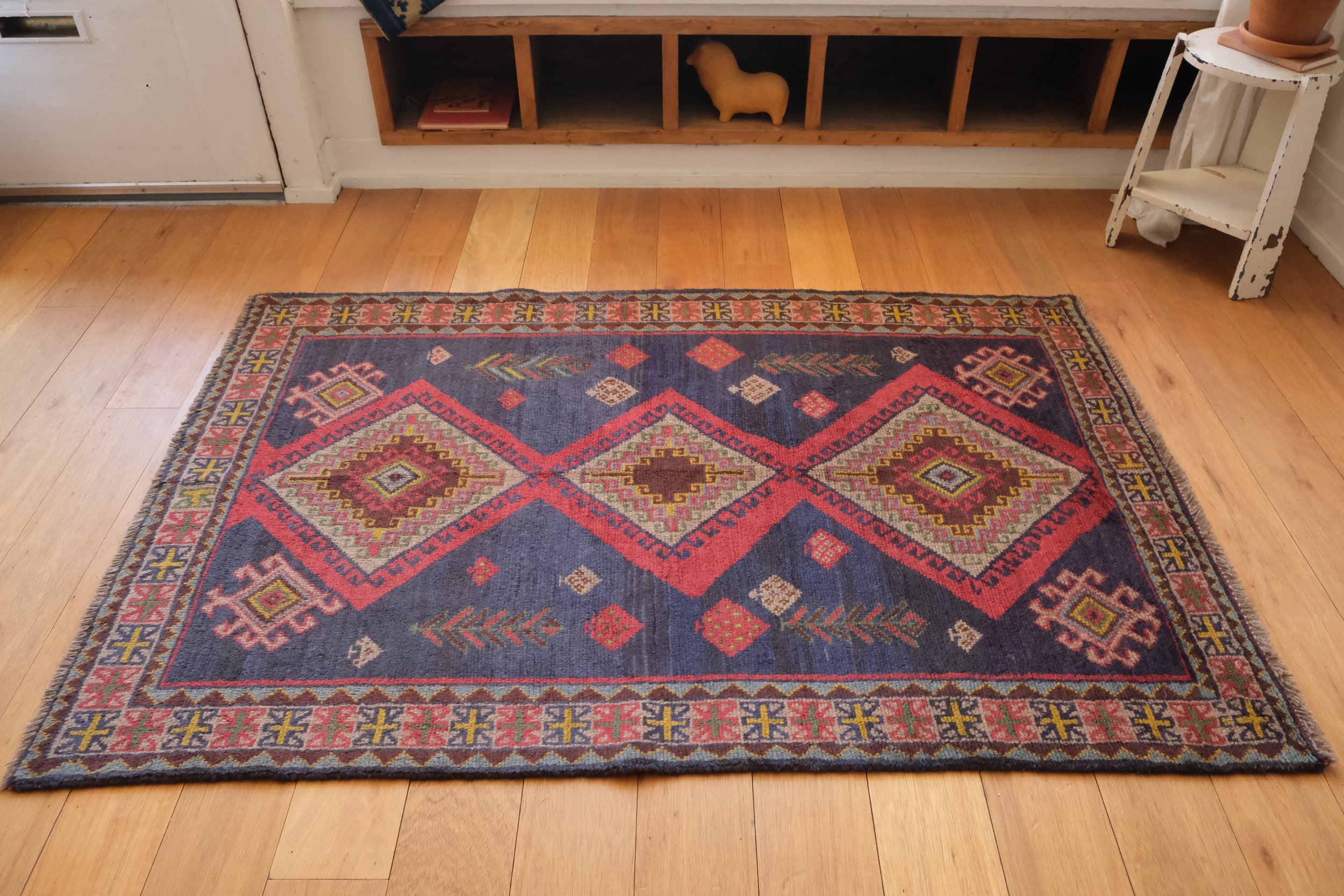 vintage turkoman shirvan rug
