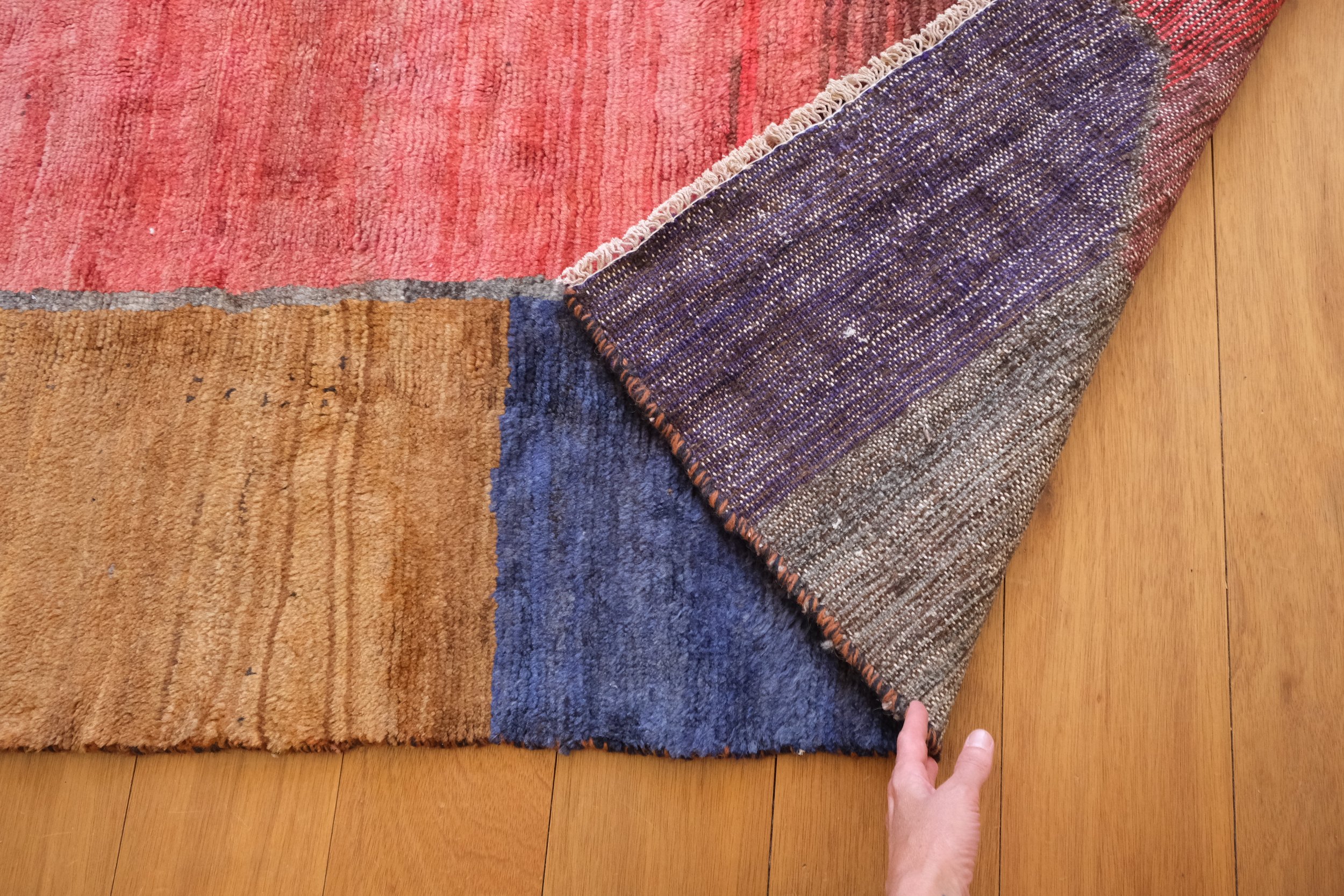 vintage hand knotted rug