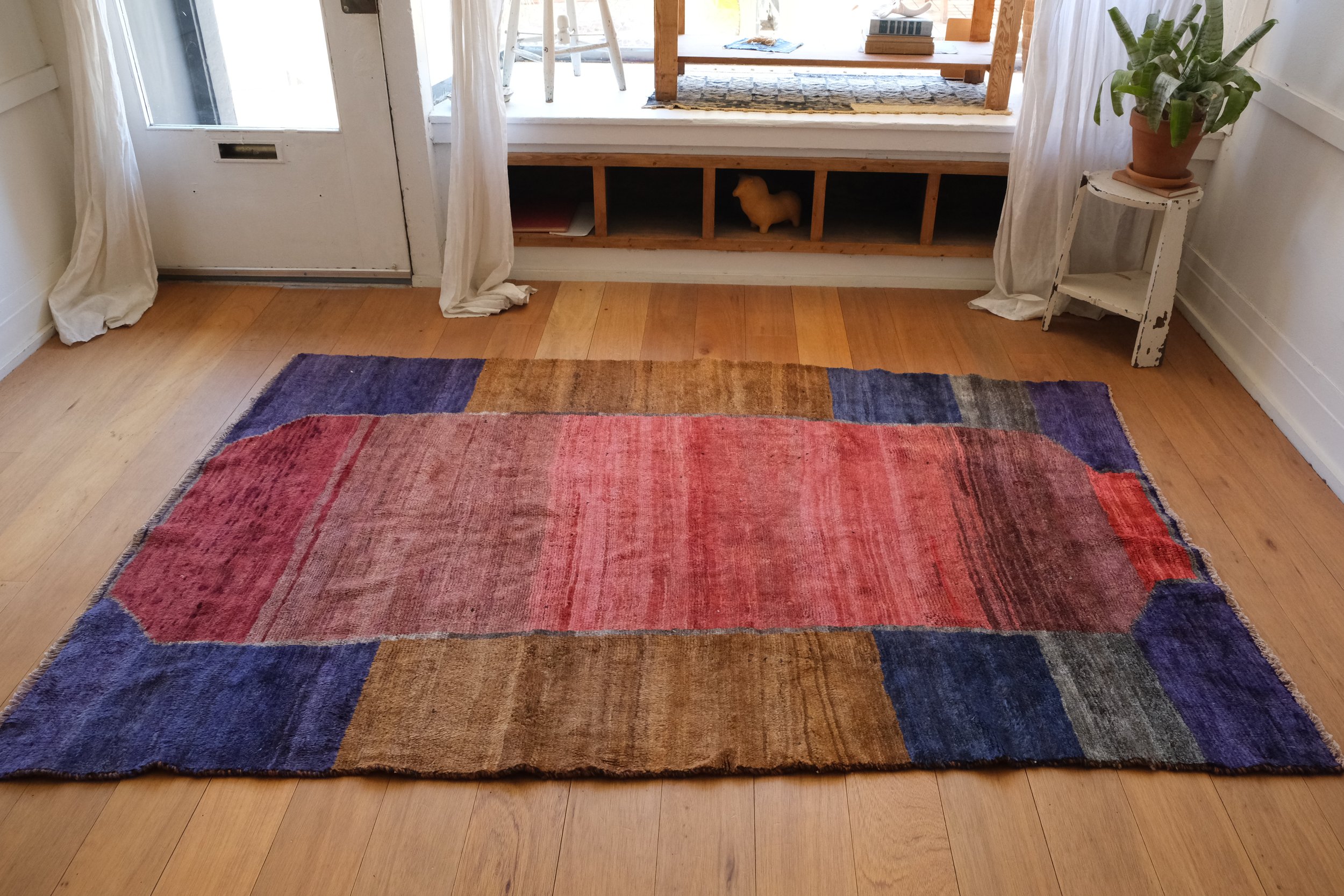 color blocking rug