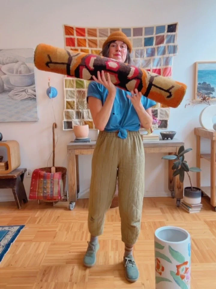 Maybe the thing I love the most about these vintage Tibetan rugs is the energy they evoke. Joy, happiness and high vibes for sure- and yet at the same time they bring me a total grounding and sense of calm as well. Whatever it is I&rsquo;m so happy y