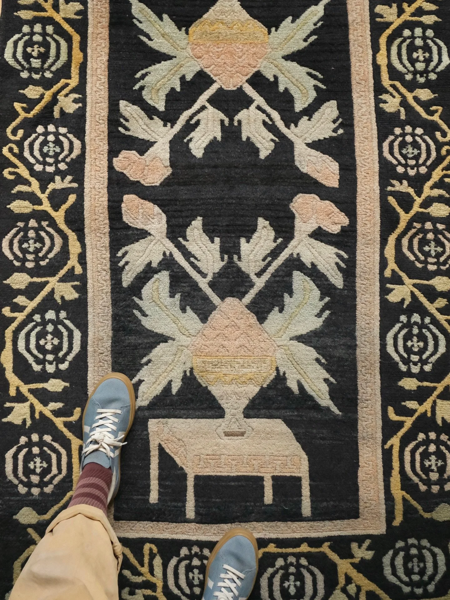 A whole batch of vintage Tibetan rugs just landed in the webshop this week and I&rsquo;m swooning&hellip; which one is your favorite?