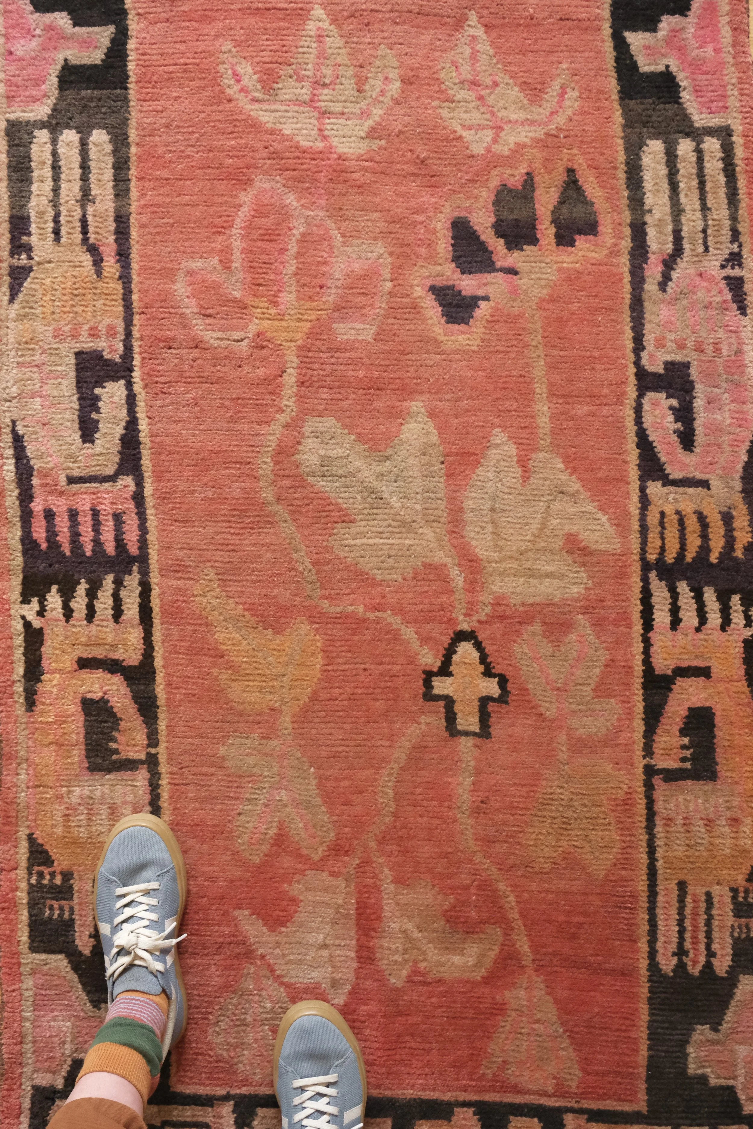 Floral and bird rug
