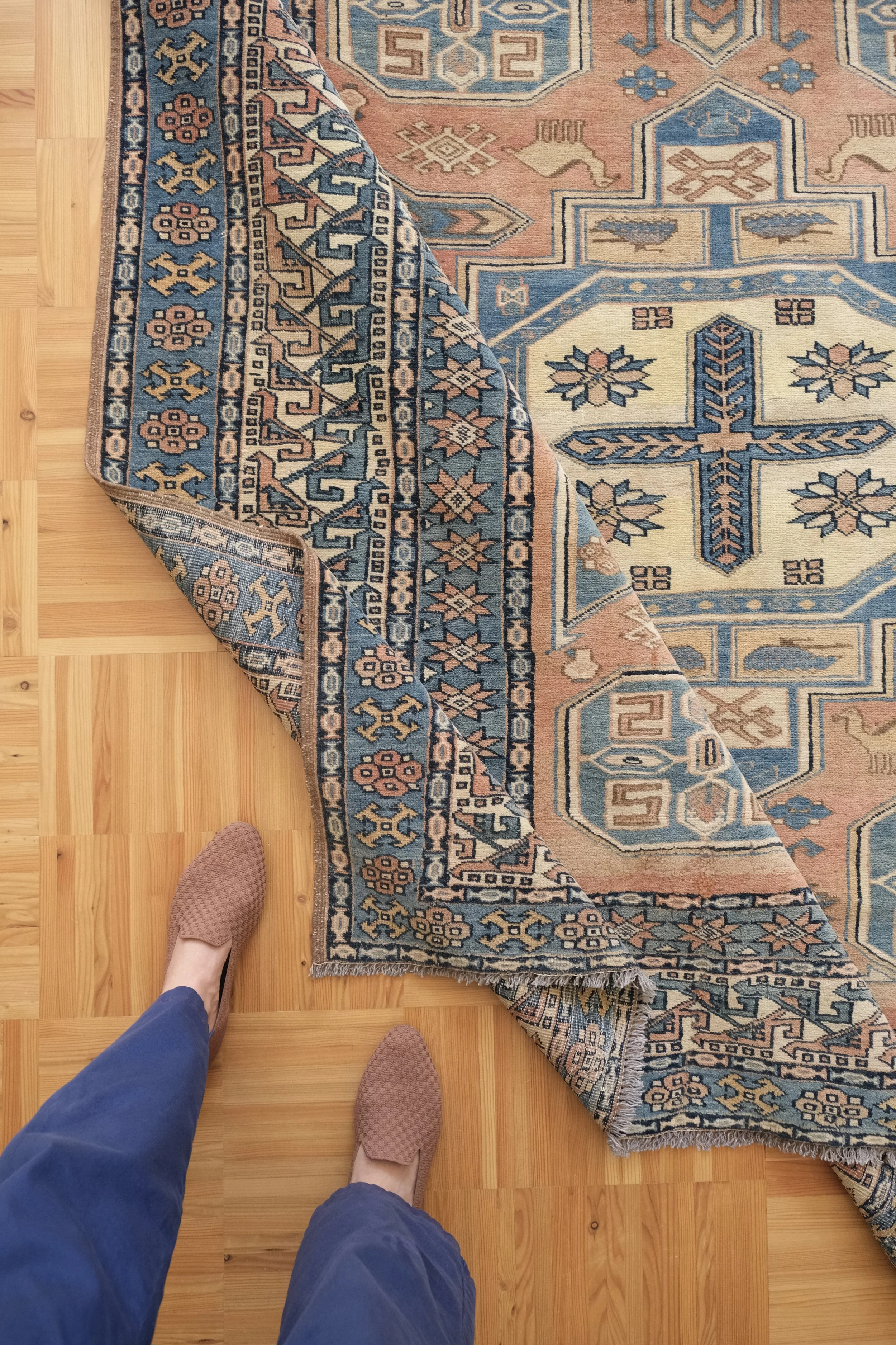 a rare vintage 6x6 square rug