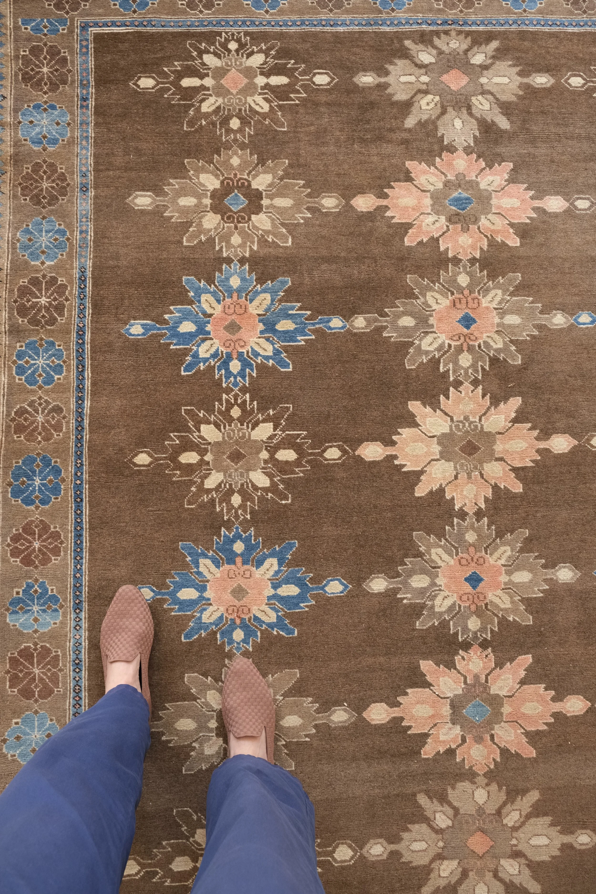 a rare almost 7x7 square rug