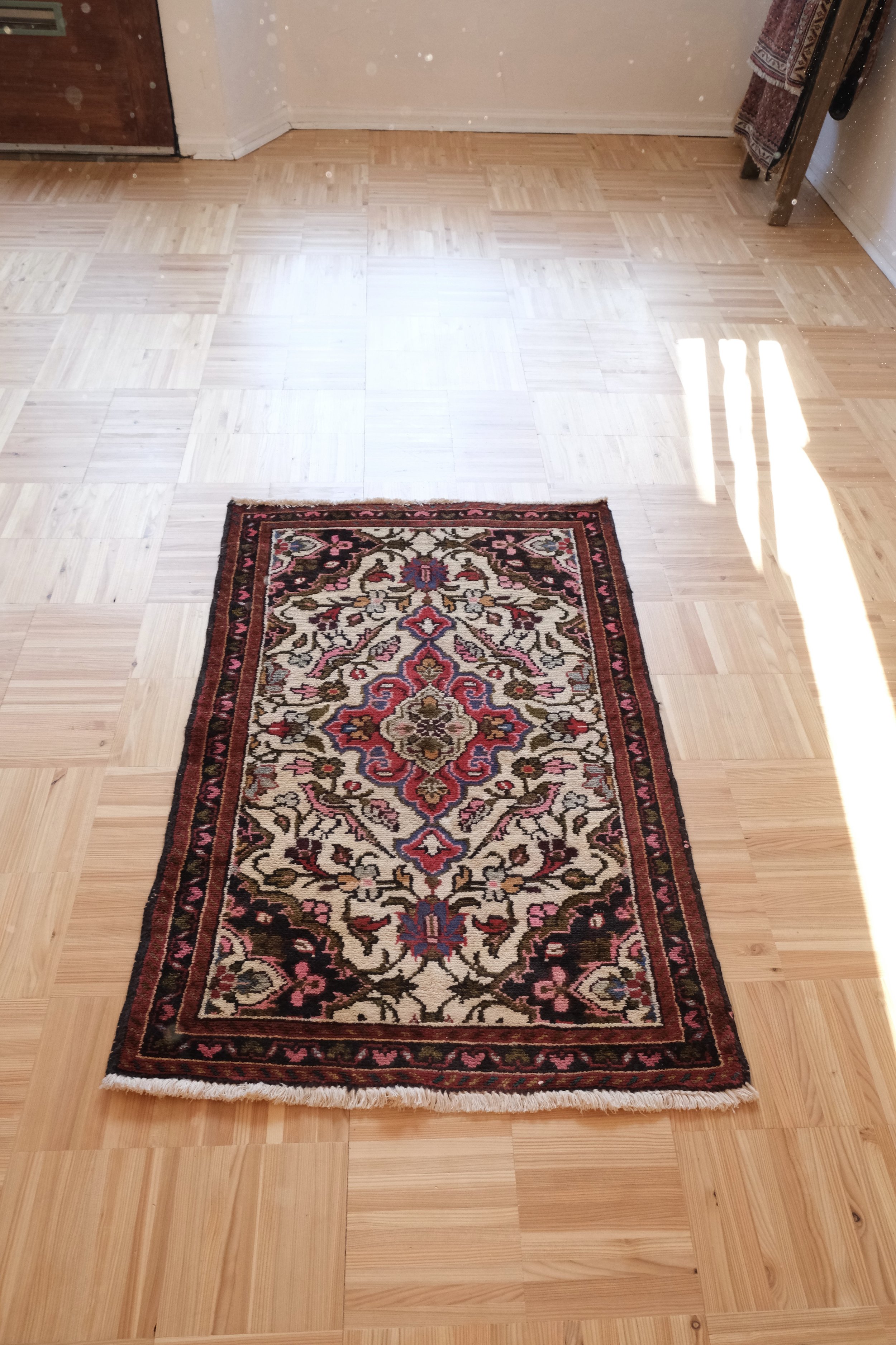 vintage floral rug