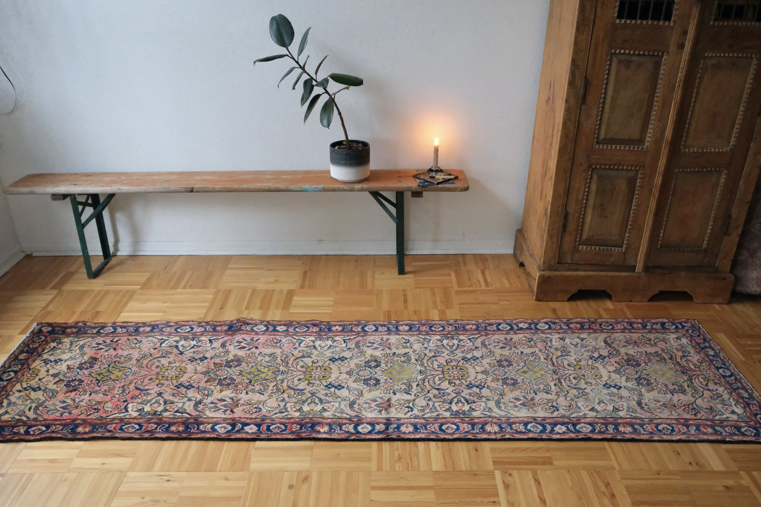 vintage Persian Sarouk runner rug