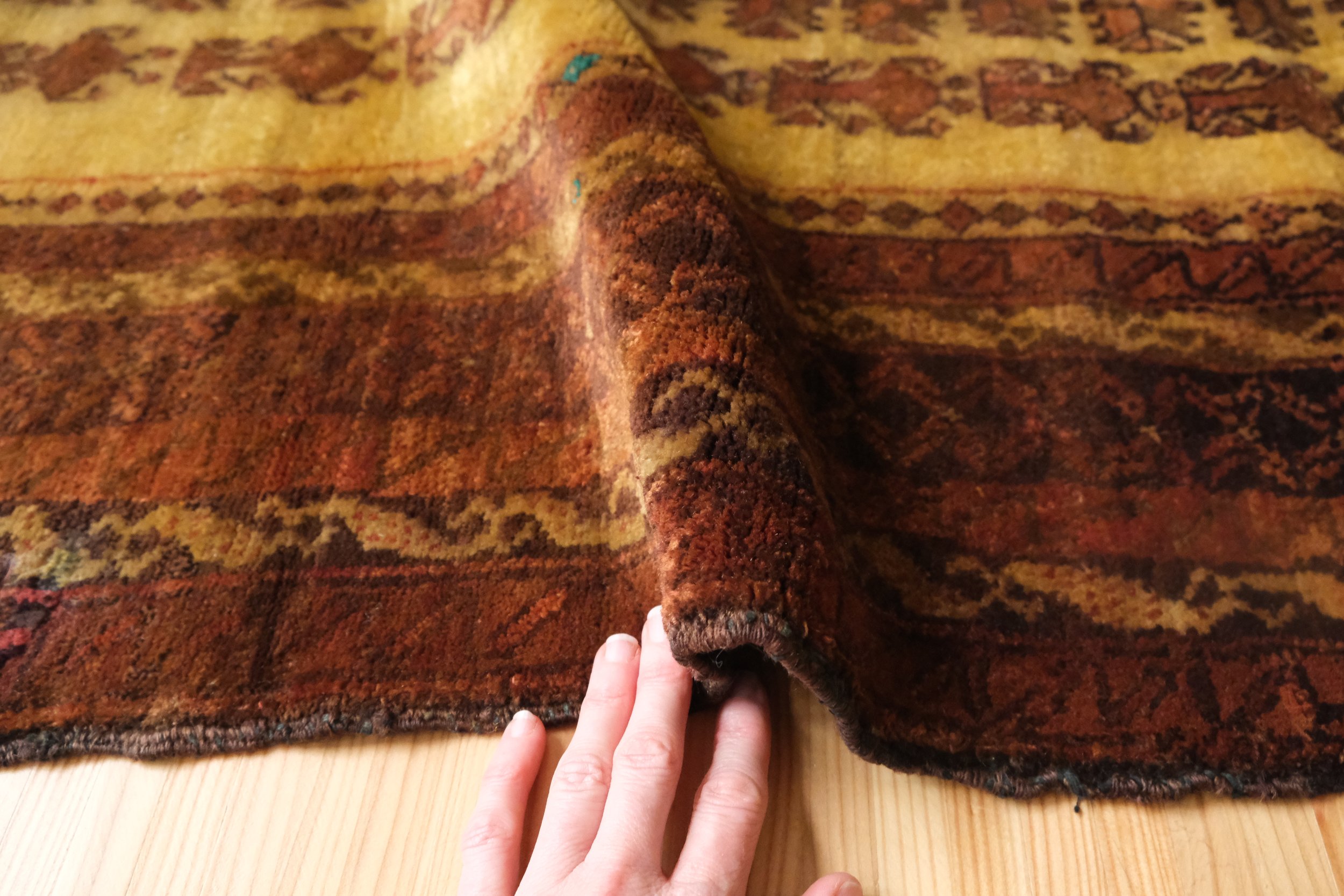 hand knotted wool