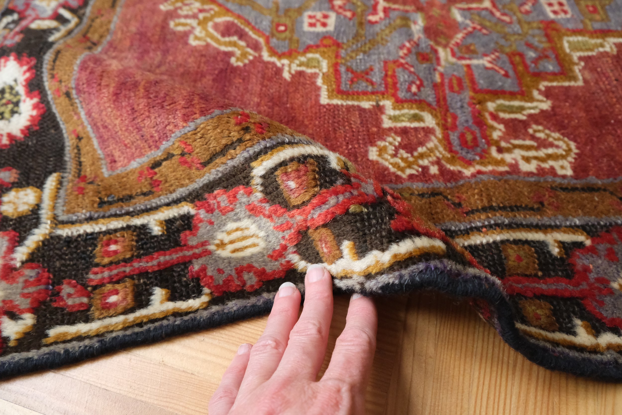 vintage rugs as doormats