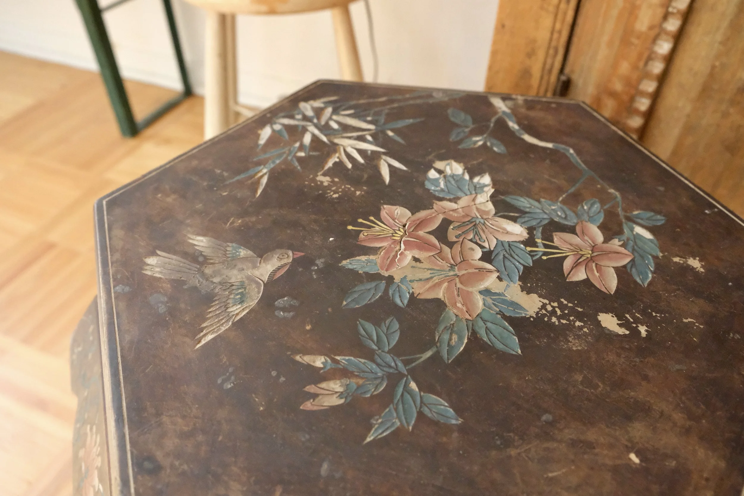 flowers and birds lacquered inlay