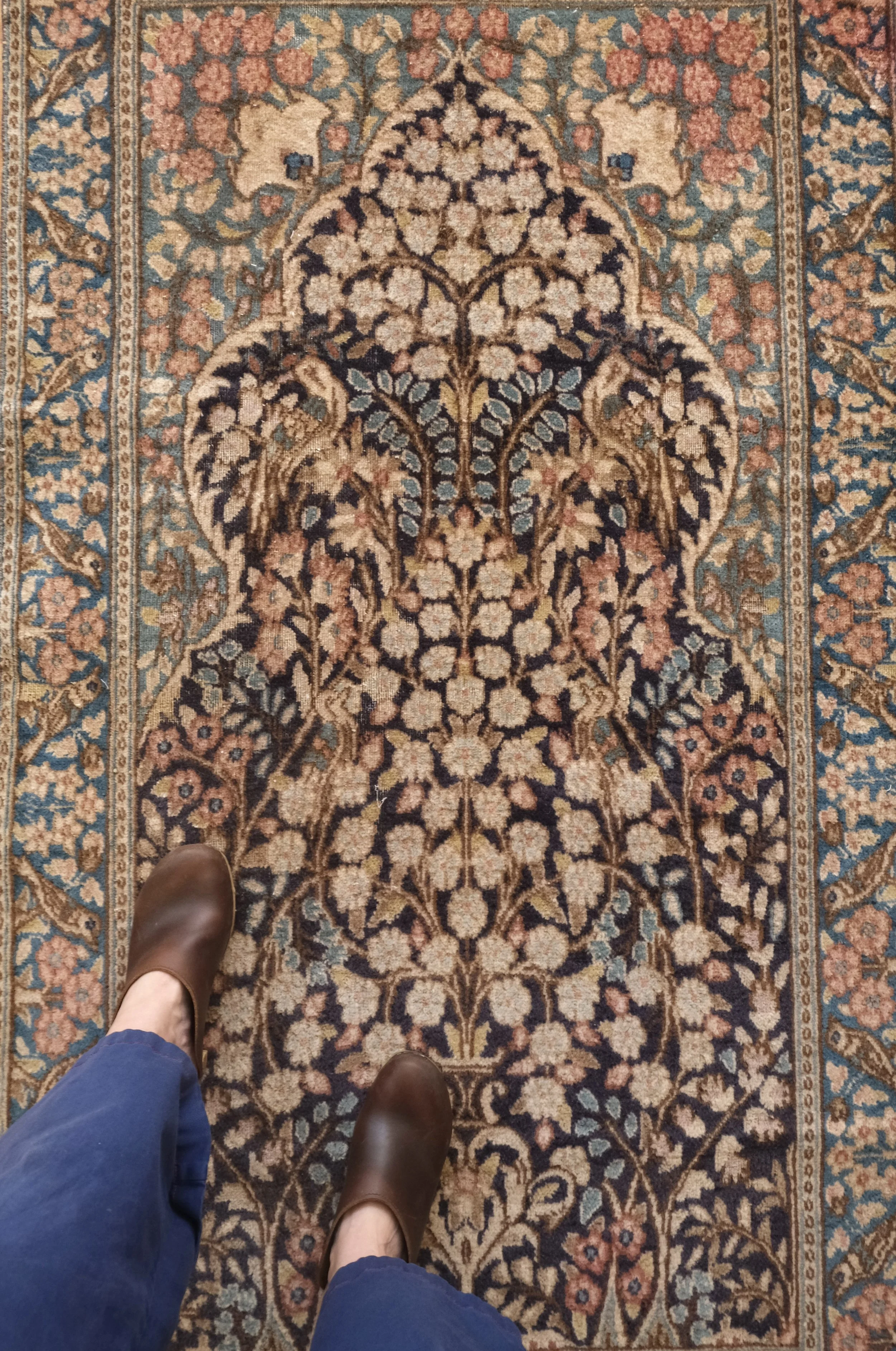 vintage Persian Kerman rug