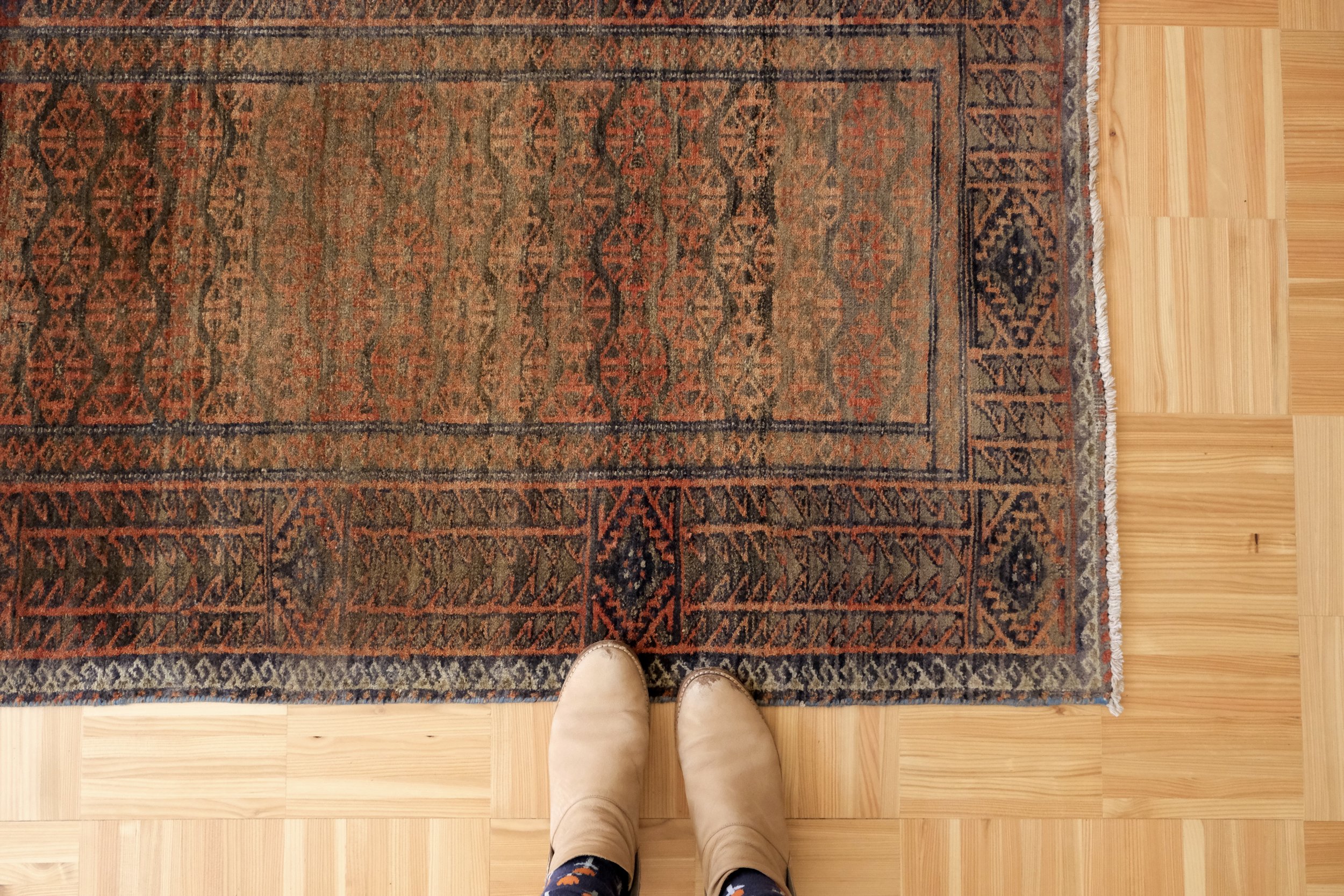 vintage Balouch rug, 6'3"x2'10"